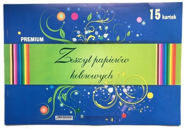 ZESZYT PAPIERÓW KOLOROWYCH WYCINANKA A4 15K KRESKA