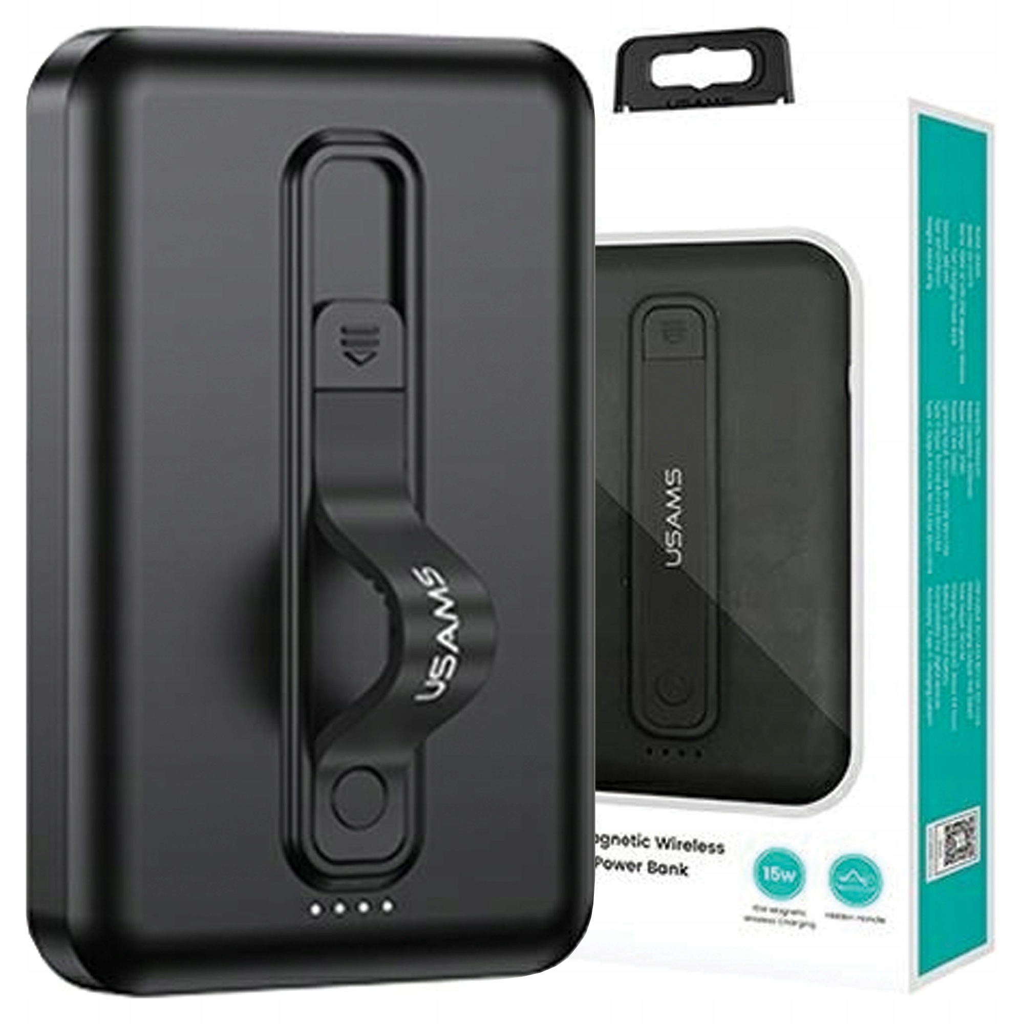 Usams Powerbanka PB64 10000mAh 20W QC3.0 Pd Magnetická Bezdrátová Rychlé Nabíjení černá