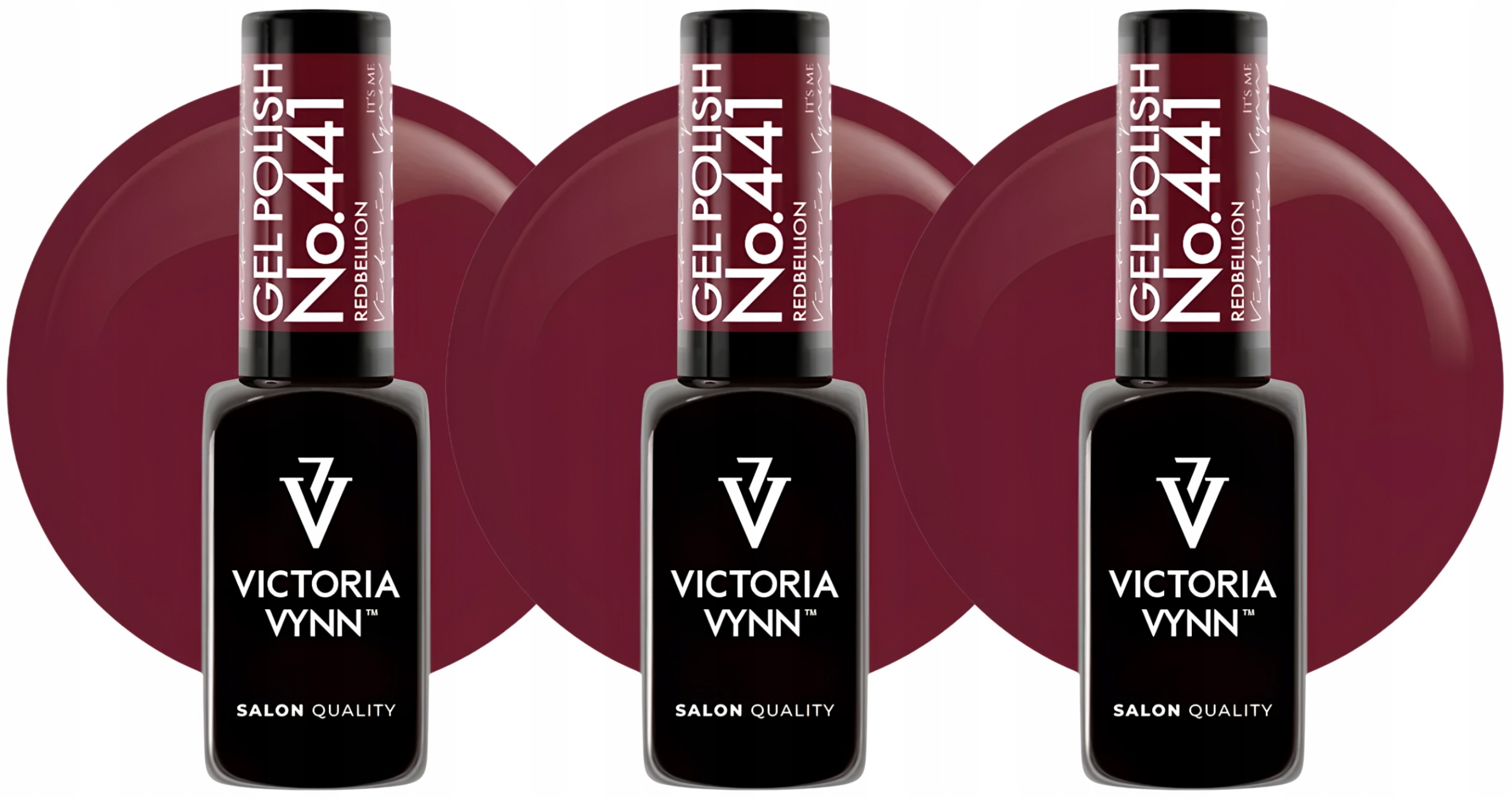 3 x Victoria Vynn Gel Polish 441 Redbelion, 8 ML