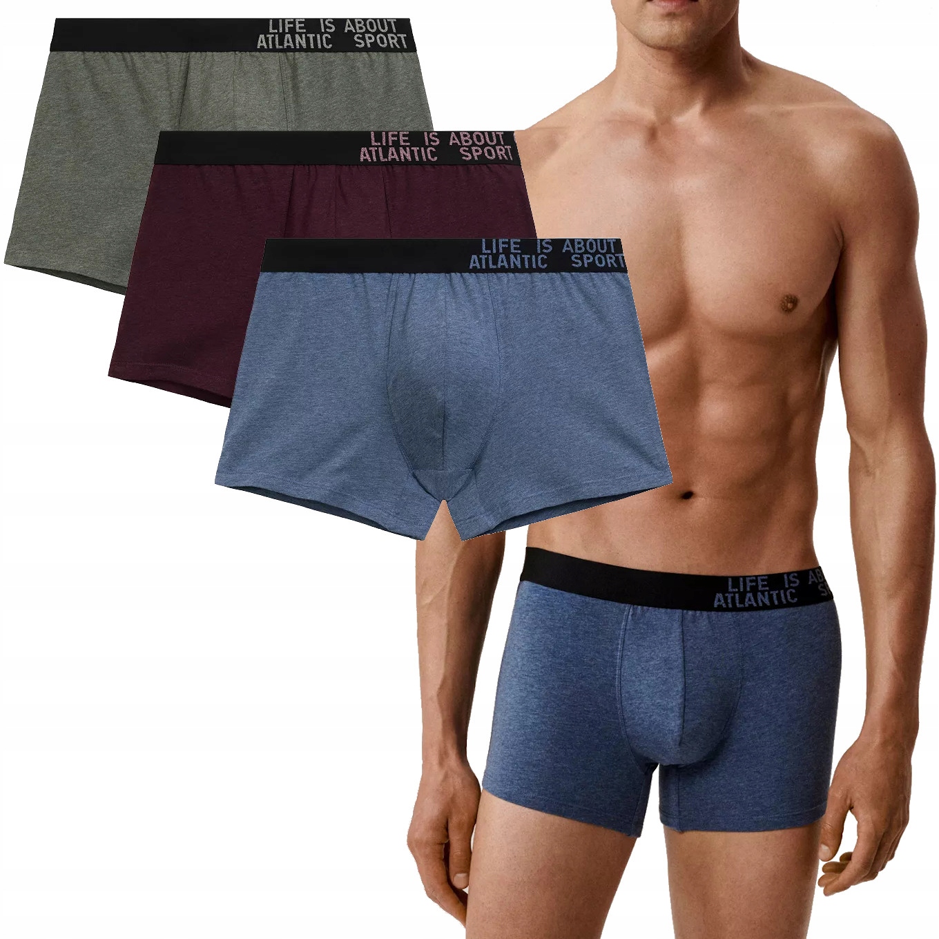 Pánské Boxerky Atlantic 3MH226/ZIM/WIM/NIM/L