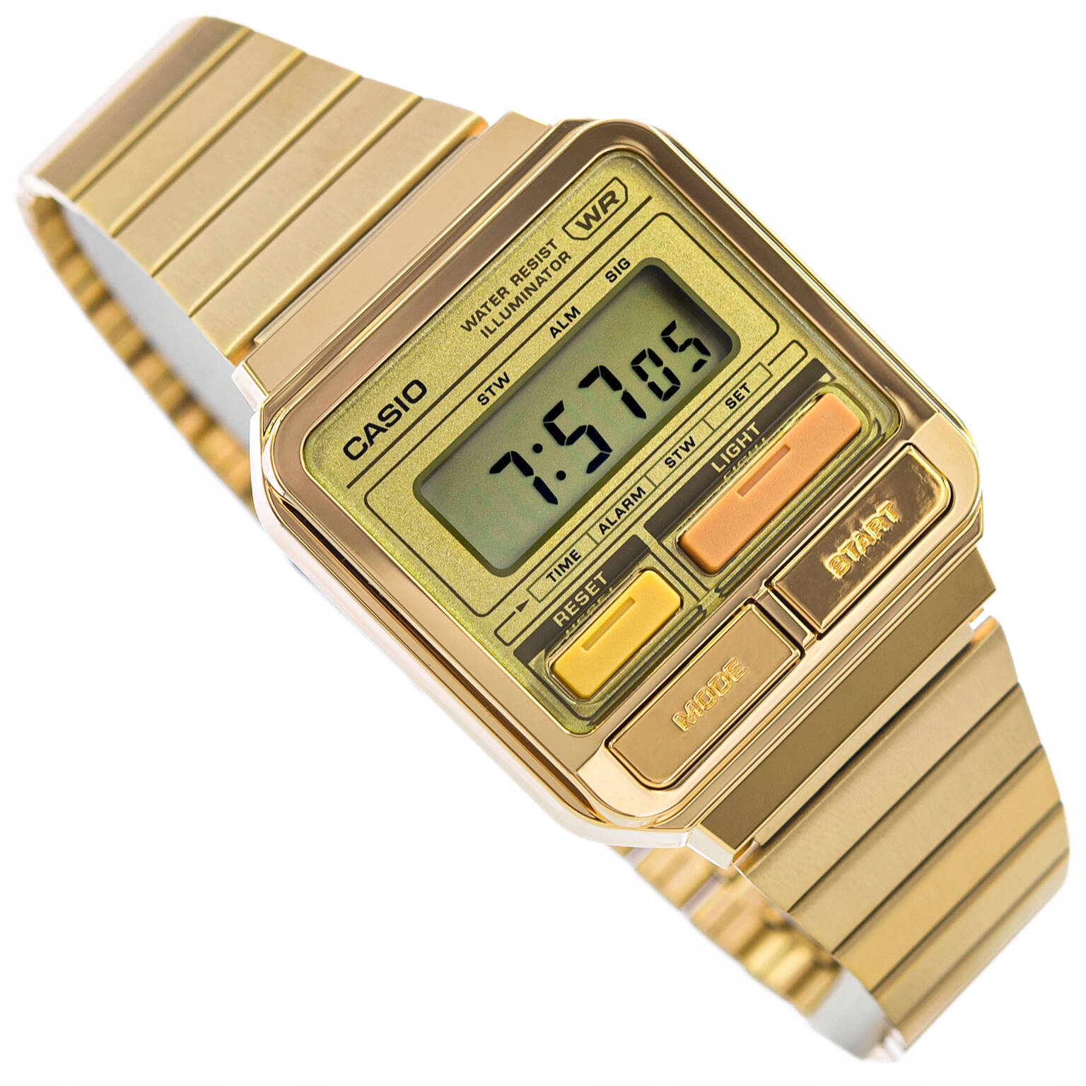 Hodinky Casio A120WEG-9AEF Zlaté Retro Na Náramku