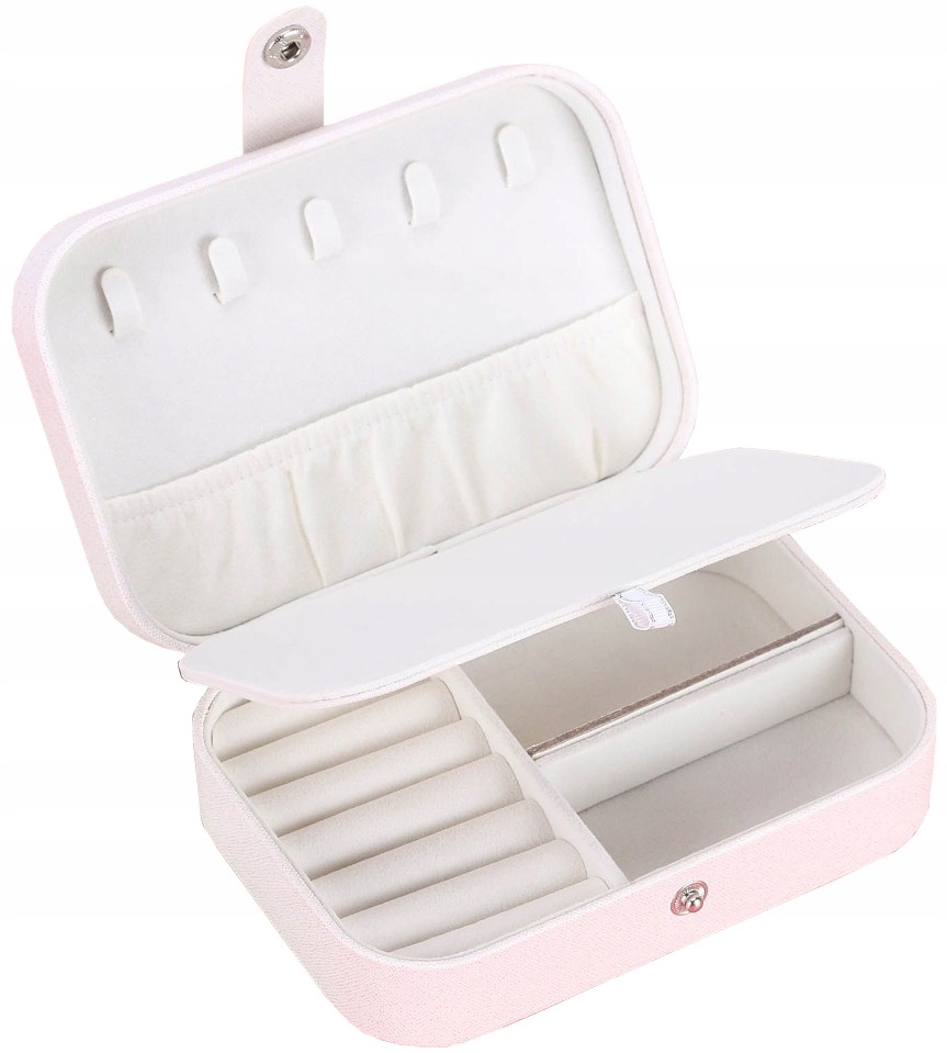 Pudełko Szkatułka Organizer Na Biżuterię kuferek elegancki pojemny