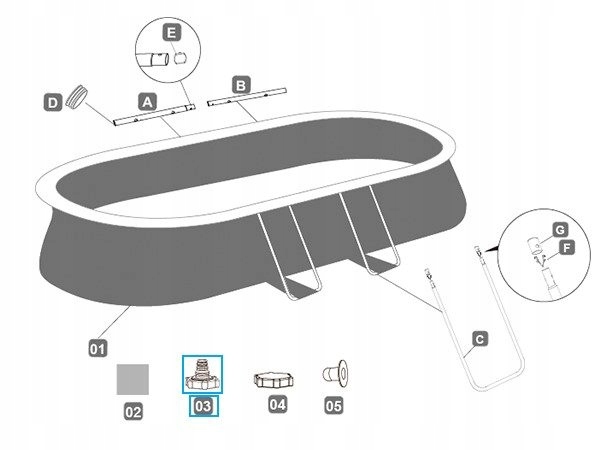 BESTWAY ŁĄCZNIK NA WĄŻ OGRODOWY ZAWÓR SPUSTOWY DO BASENU BESTWAY Pojemność 0 l