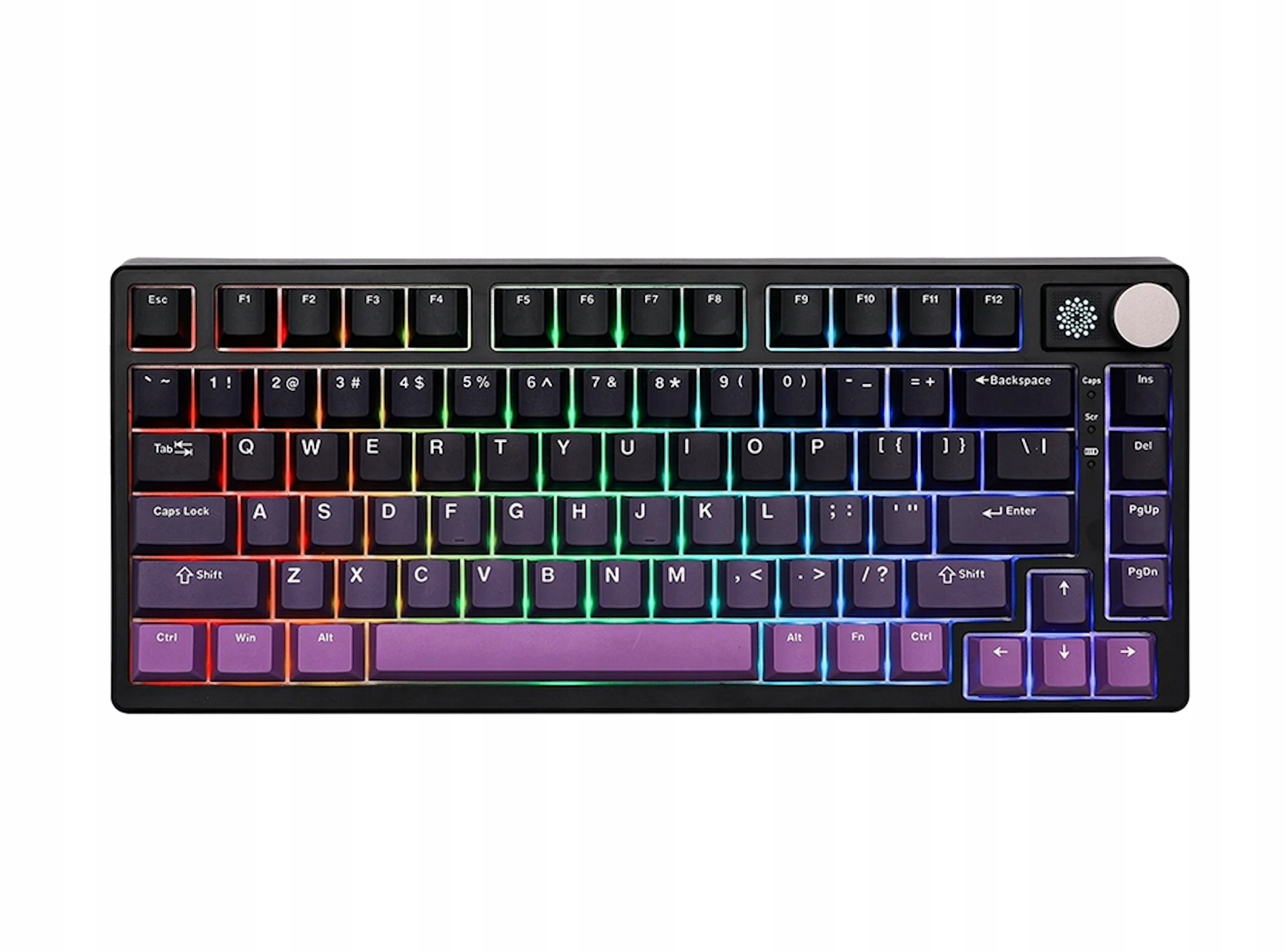 Klawiatura Epomaker HE75 Mag Gateron White Rgb 2.4GHz Bt Usb-c Mechaniczna