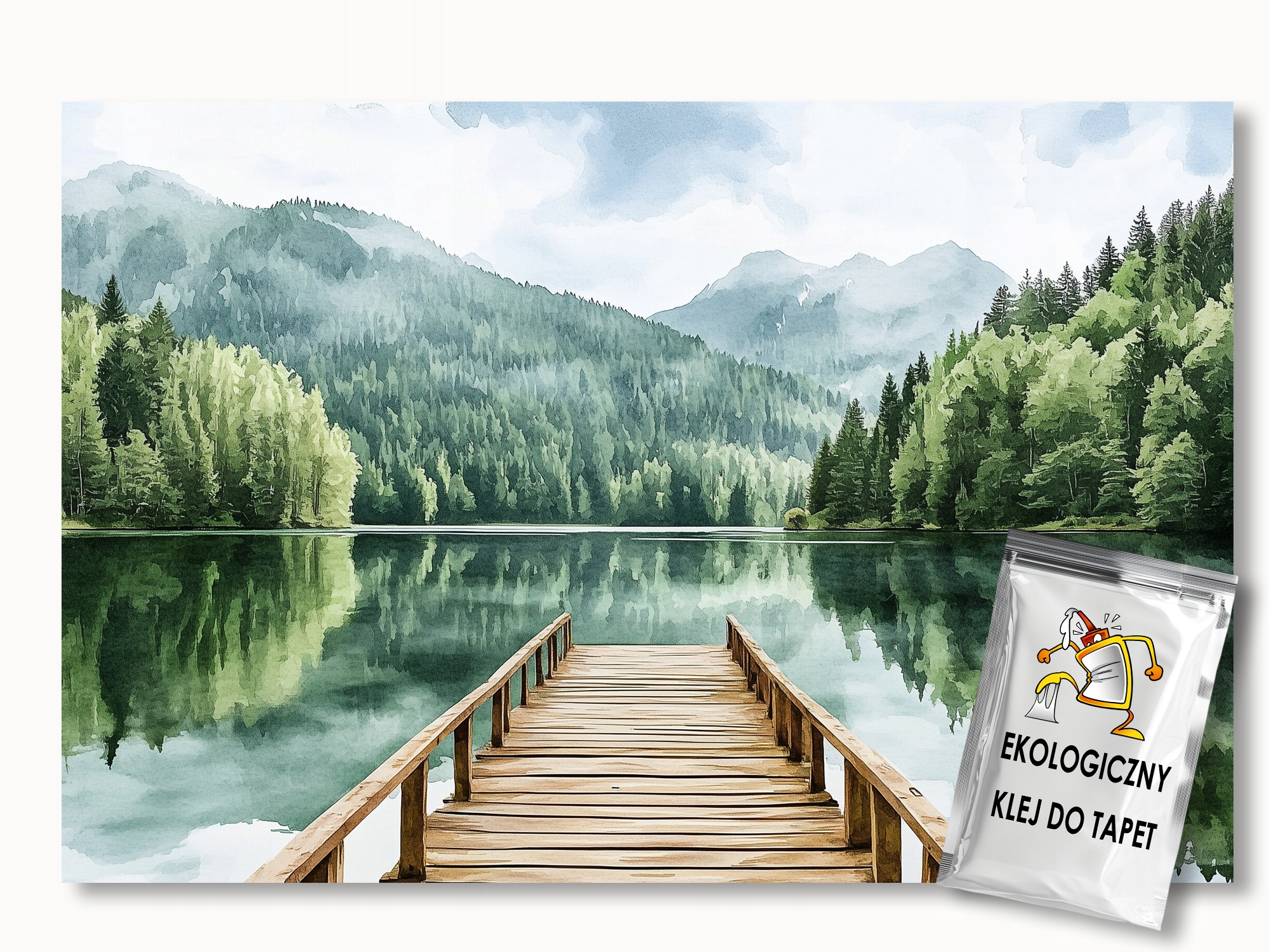 Fototapeta Flizelina Krajina Hory Les Jezero Most Molo 350x270 155g