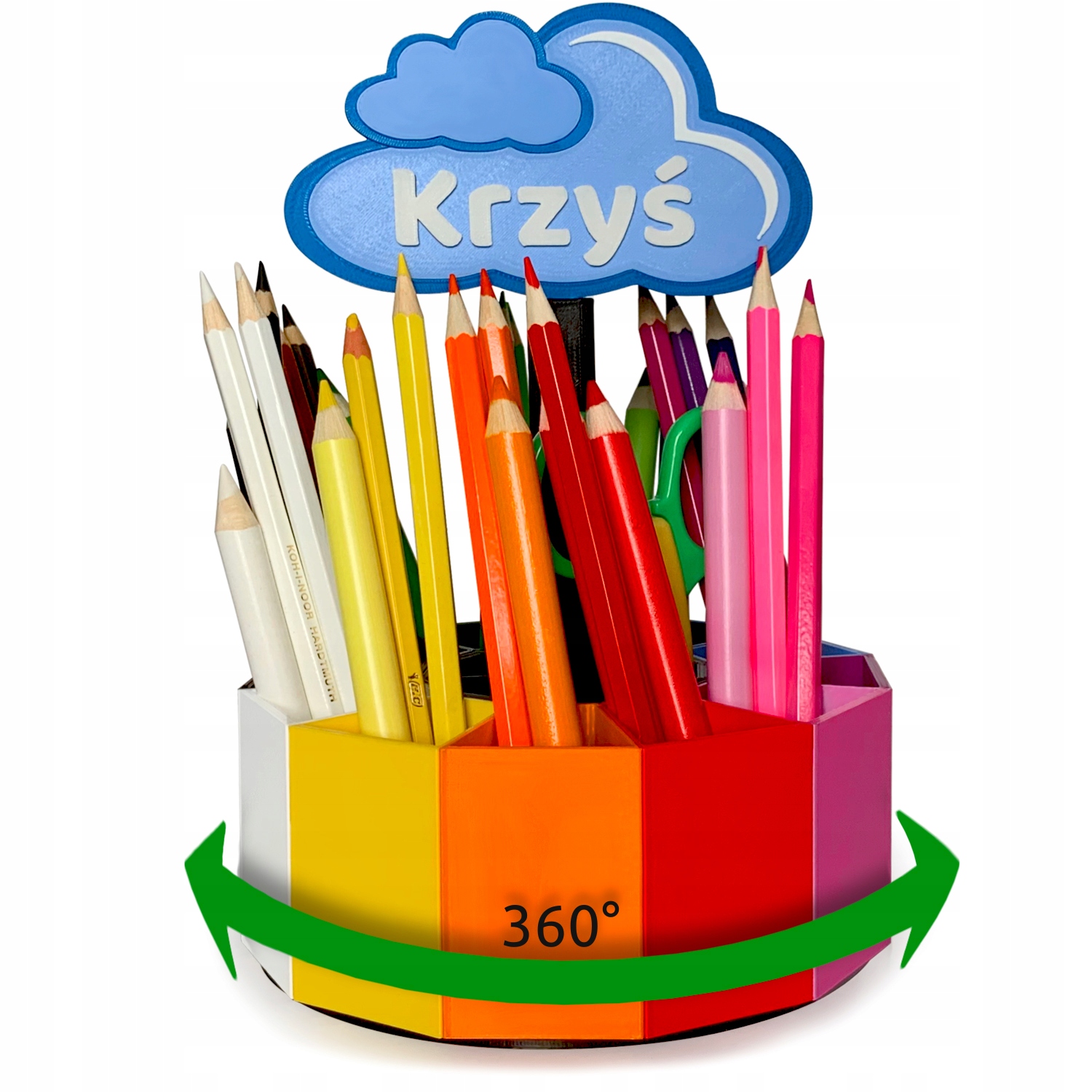 

Sorter Toper Obrotowy organizer Montessori Kredki