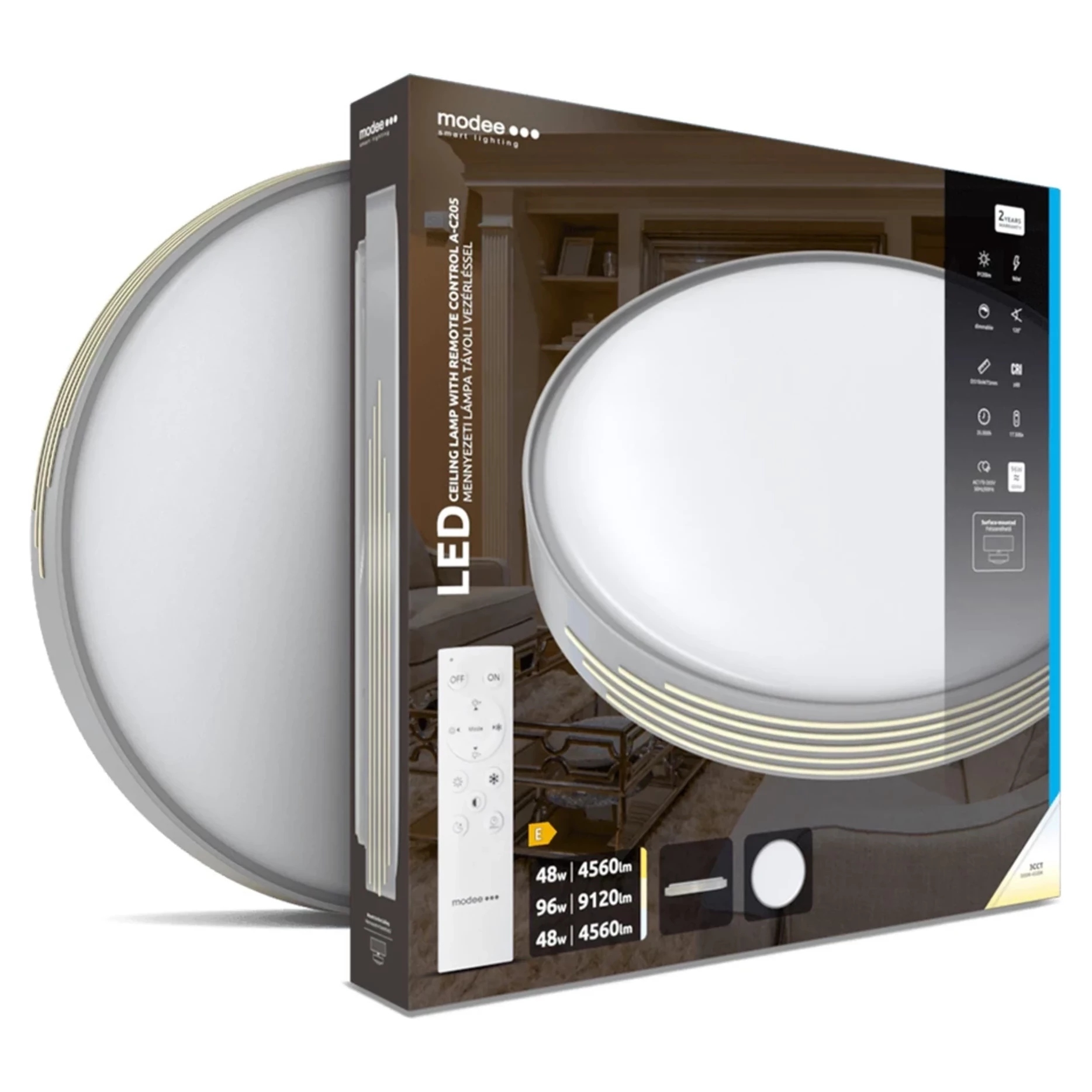 Modee Led stropné svietidlo 96W diaľkové ovládanie 9120 lumenov