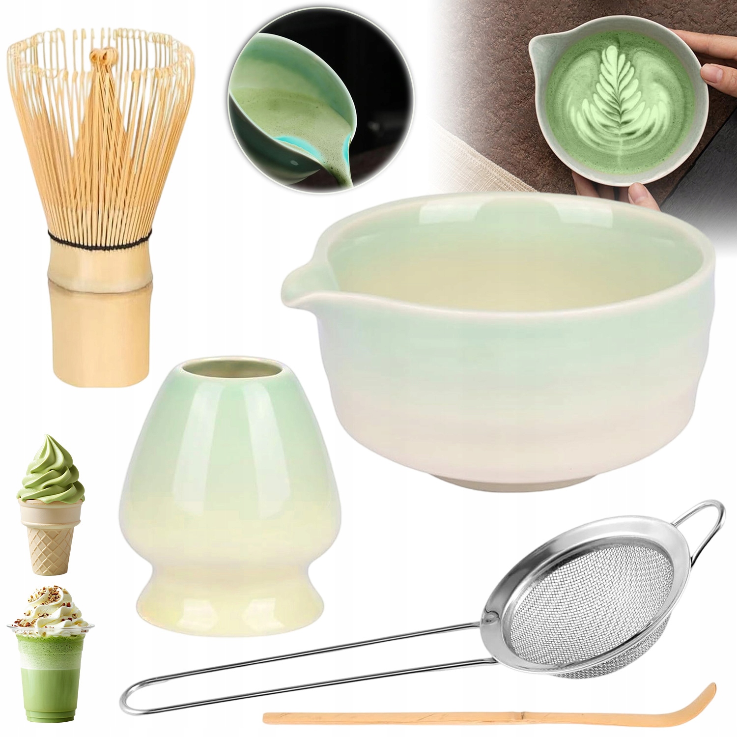 Levně Startovací Sada Na Čaj Matcha Kompletní Sada Pro Matcha Vysoká Kvalita