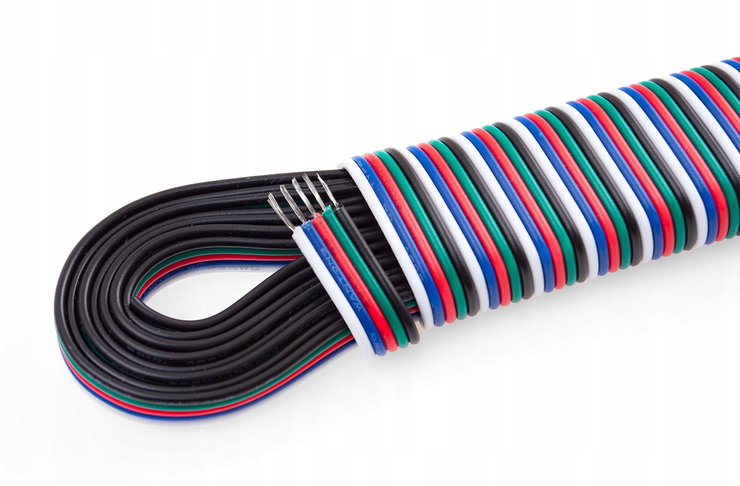 100 x Kábel na Led pásku Rgbw 5pin 5žil 0,35 Rolka Cievka 100 metrov