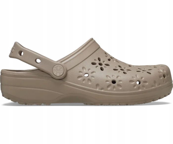 Boty Chodaki Nazouváky Crocs Classic Floral Cut-Out Clog M6/W8 38,5 Taupe