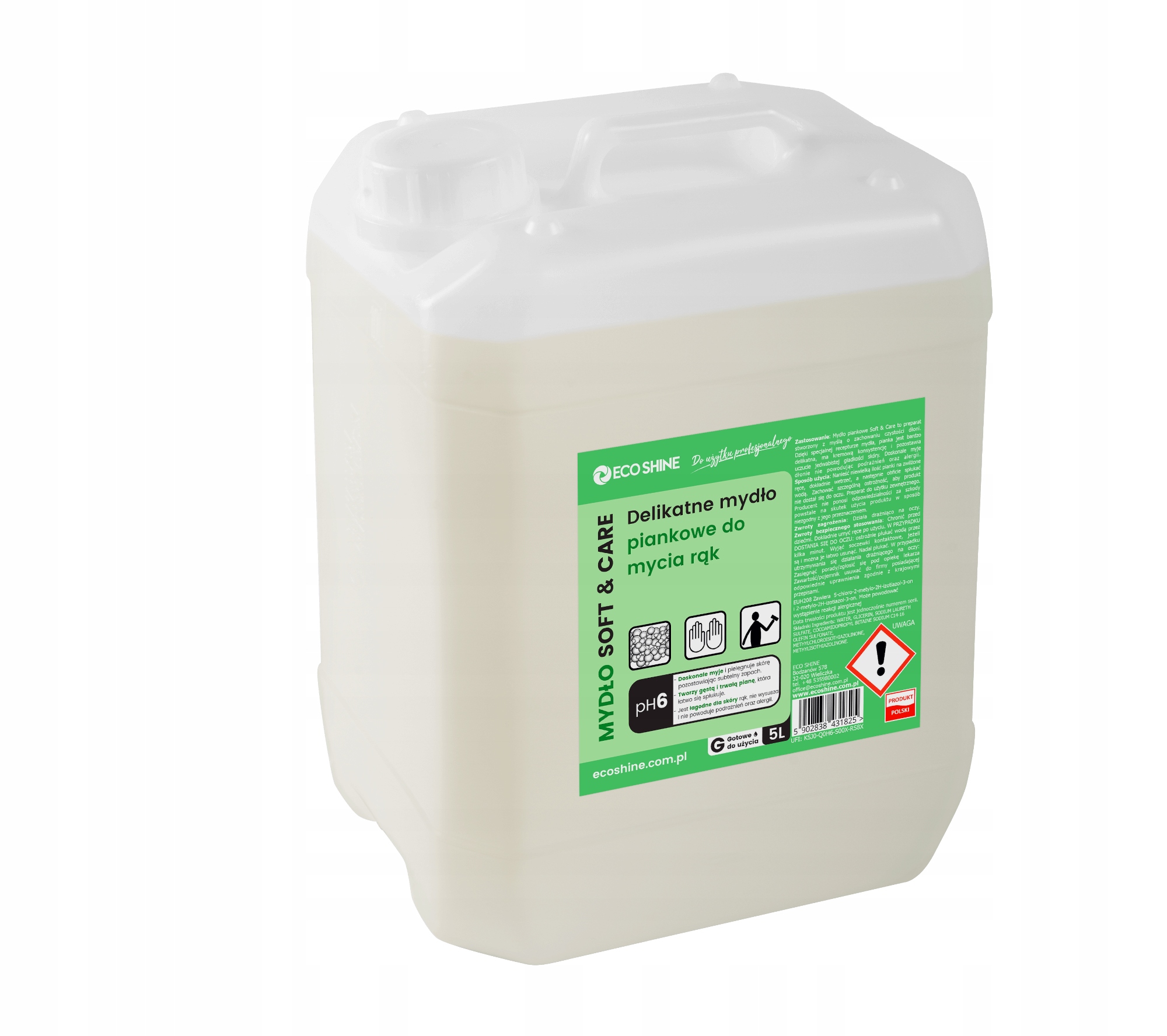 ECO SHINE - SOFT & CARE 5l - mydło piankowe
