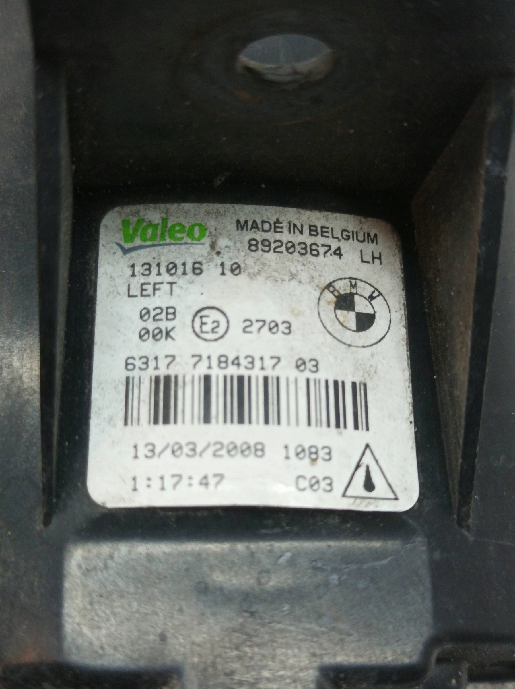 fog light left front 718431703 Bmw X5 II (2006-2013) E70