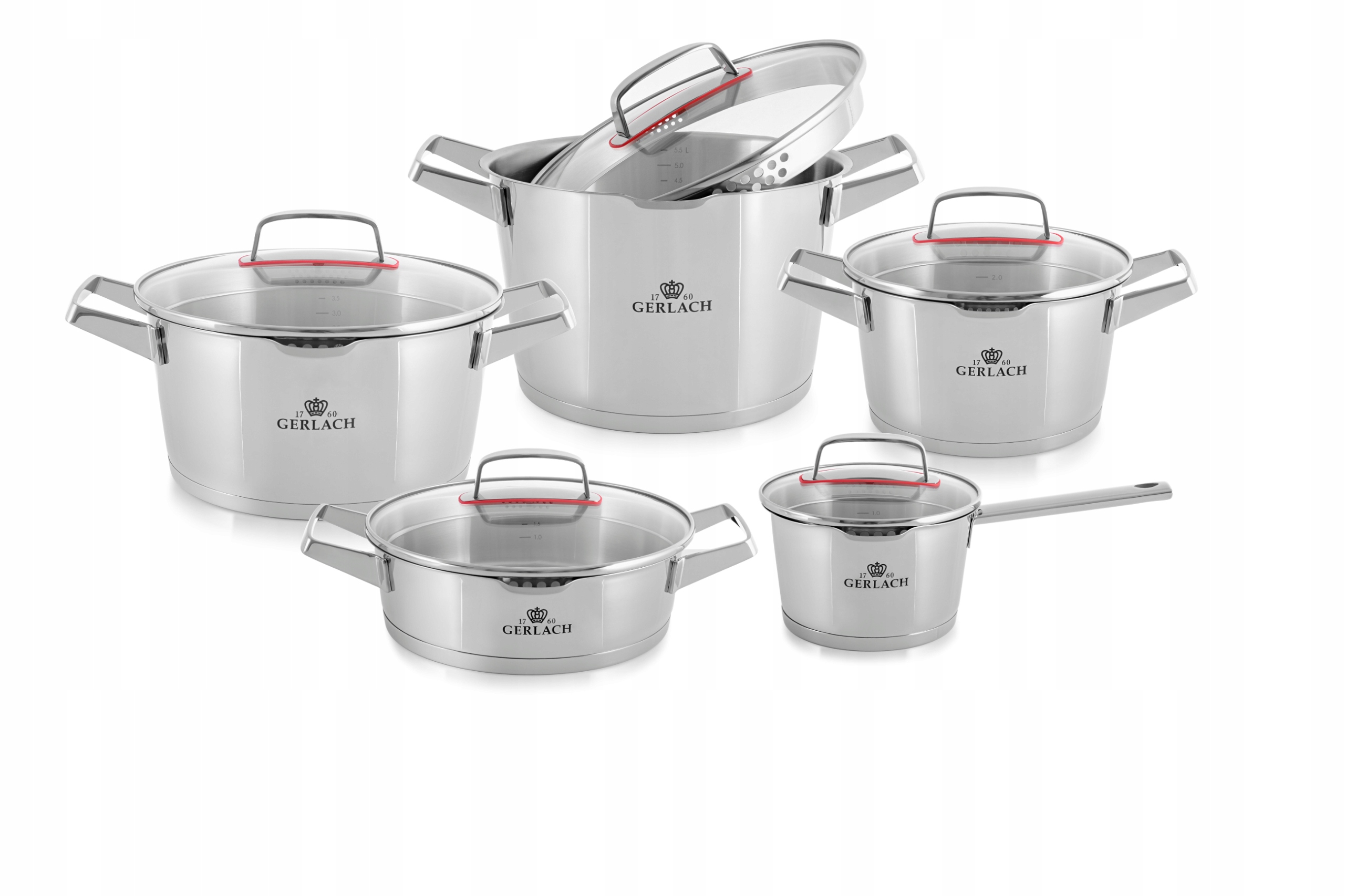 ZESTAW GARNKÓW GERLACH - Superior stal nierdzewna - 10 el. Kod producenta 5901035504165