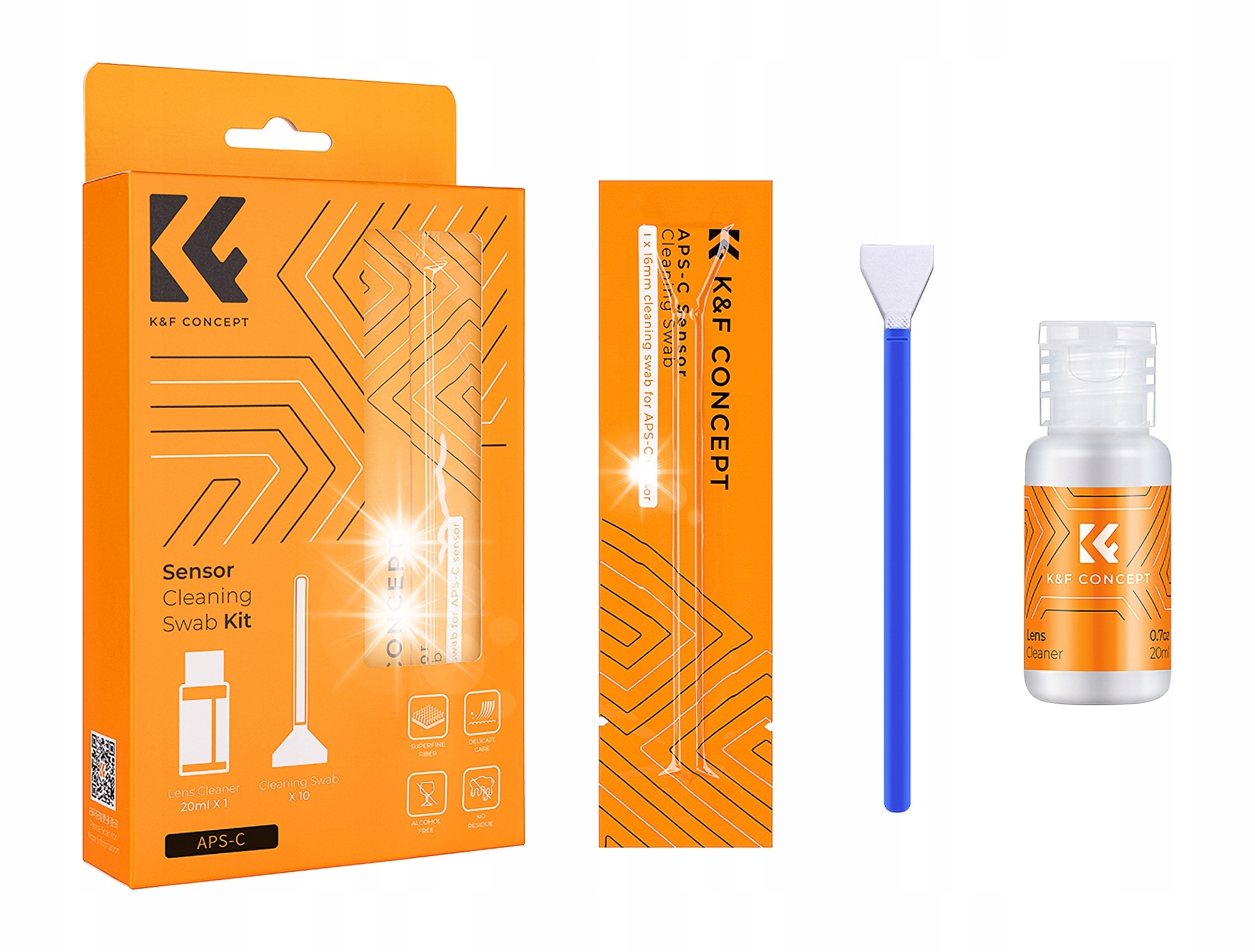 DUŻY ZESTAW CZYSZCZĄCY DO CZYSZCZENIA MATRYCY APARATU APS-C 16mm K&F Concep