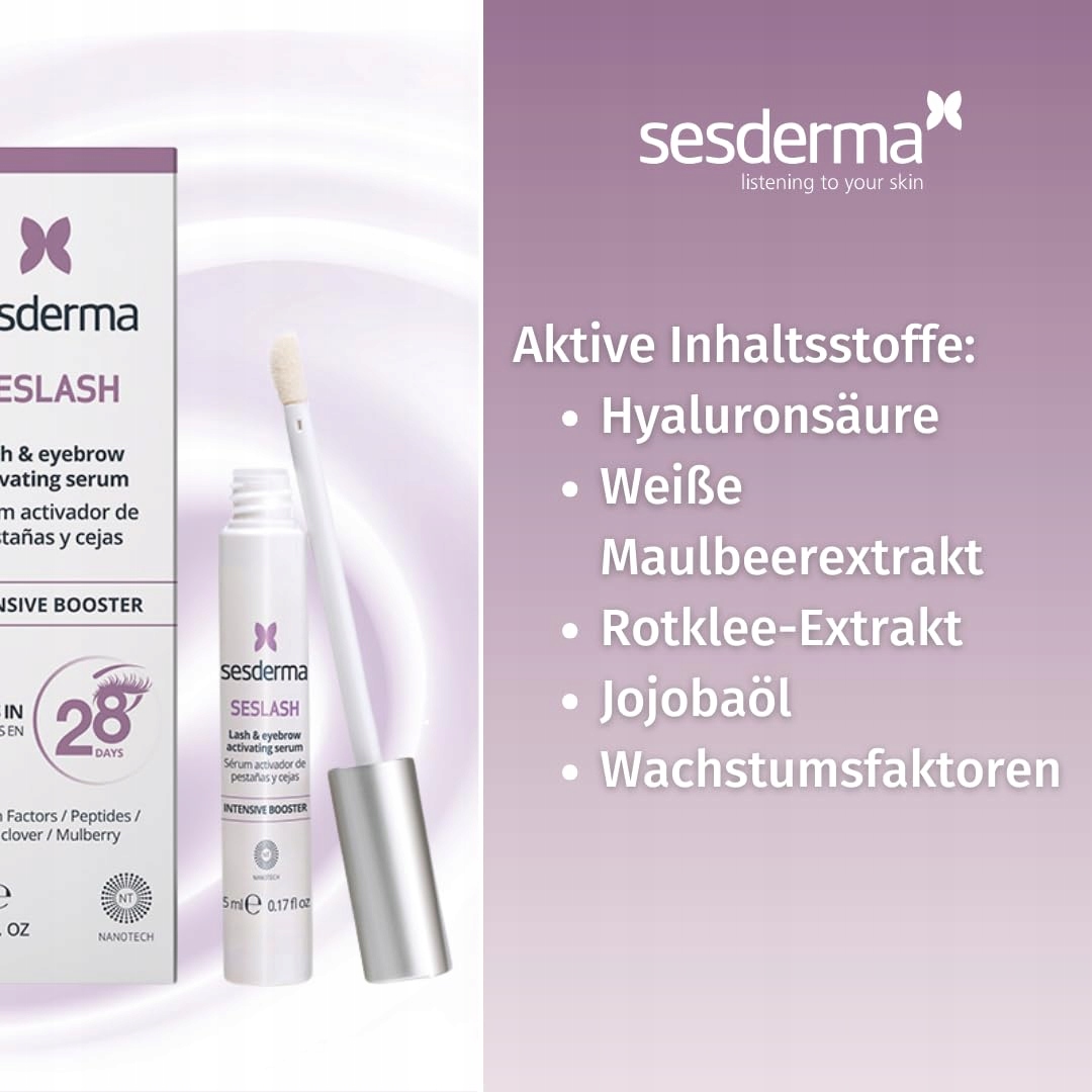 SESDERMA Seslash Serum Aktywujące Rzęsy i Brwi 5ml Gęstsze Dłuższe Rzęsy — miniatura 6