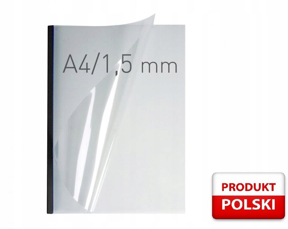 

Okładka kanałowa A4 1.5mm do 15 kartek czarny