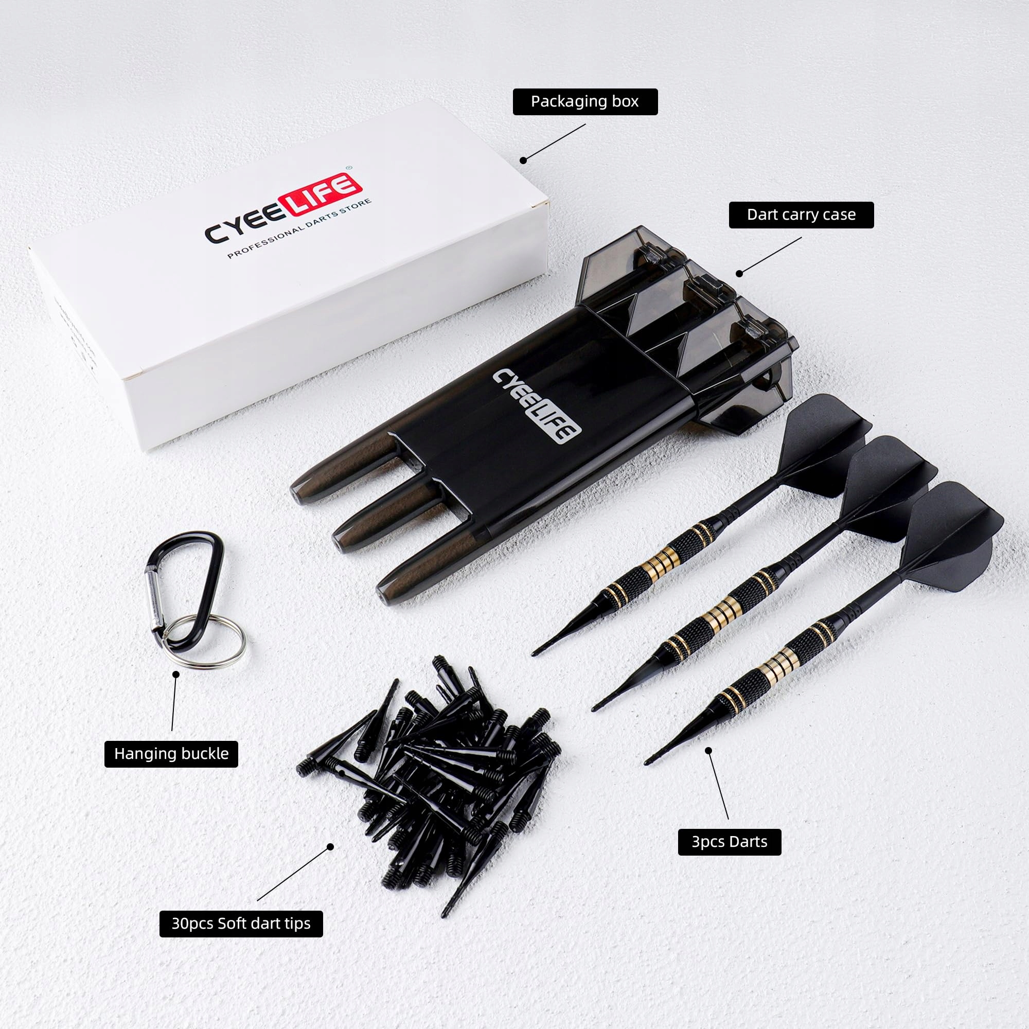 CYEE LIFE Zestaw Plastikowych Lotek Do Elektronicznej Tarczy 18g 3 Sztuki — miniatura 6