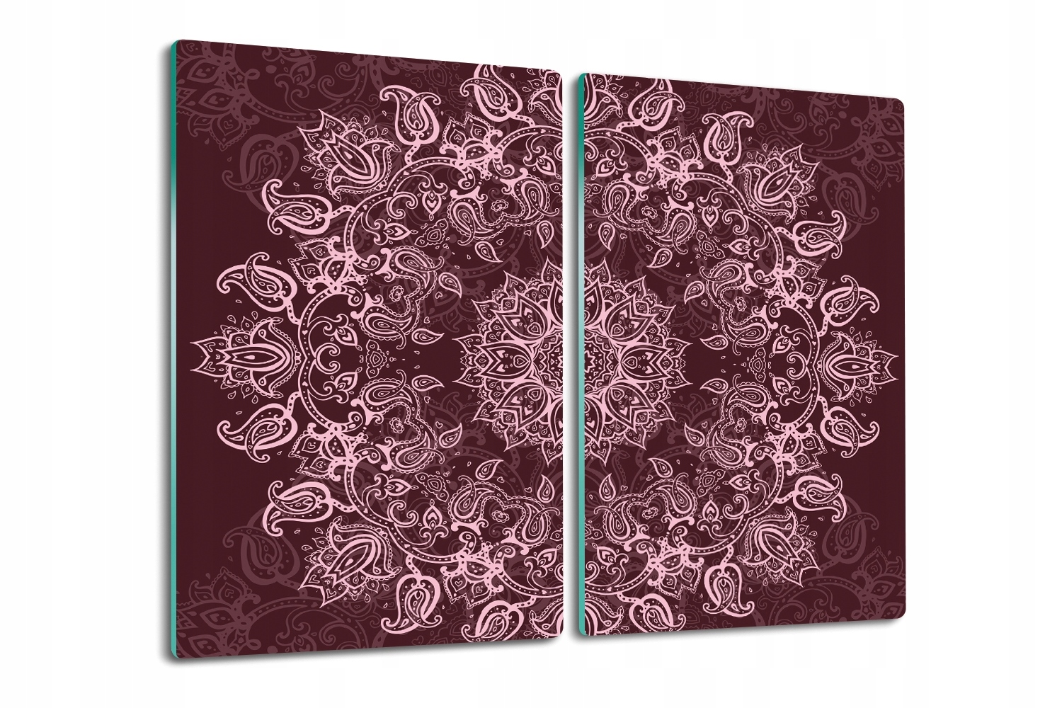 skleněná krájecí deska 2x30x52 Růžová mandala