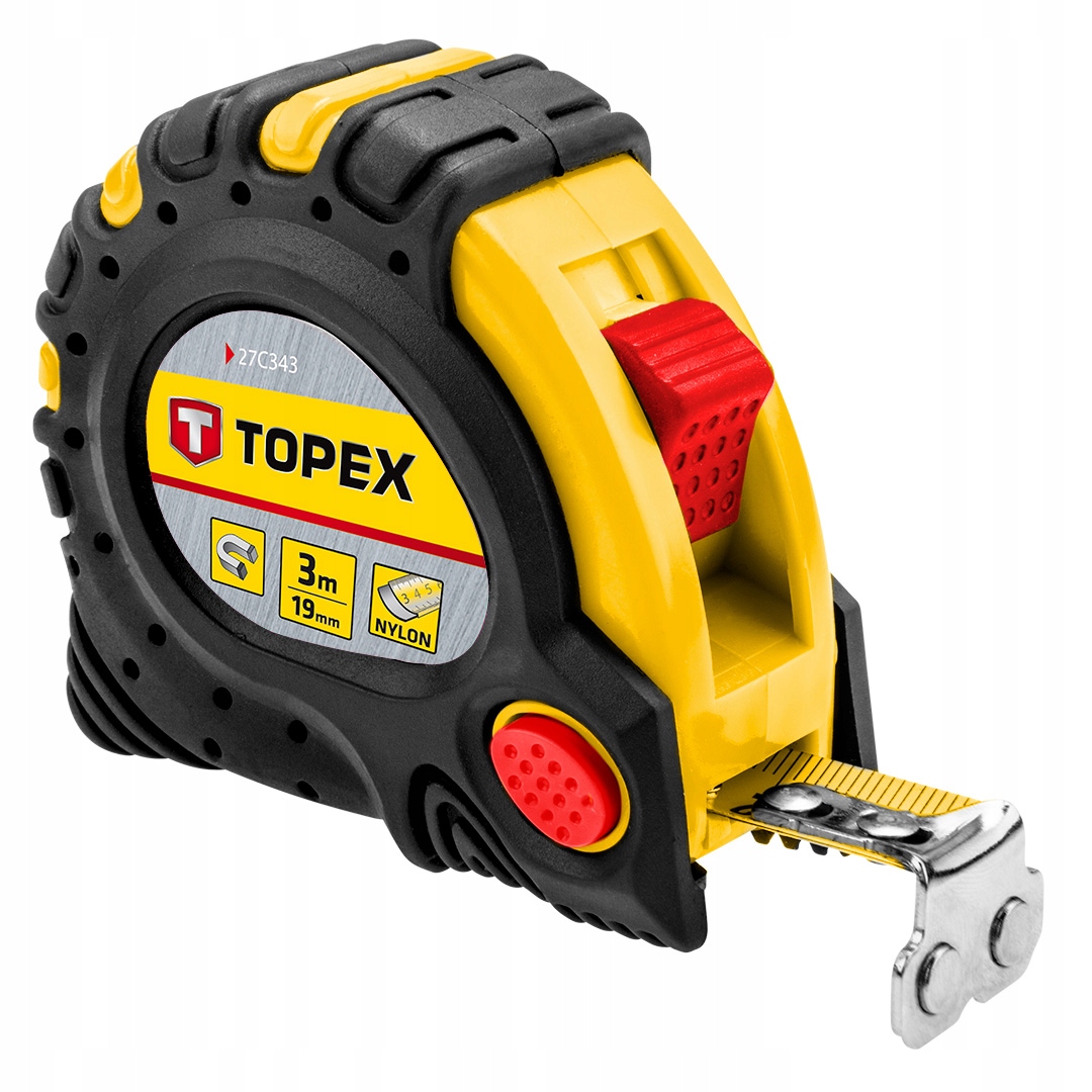 

Miara zwijana stalowa 3 mx19mm magnes Topex 27C343