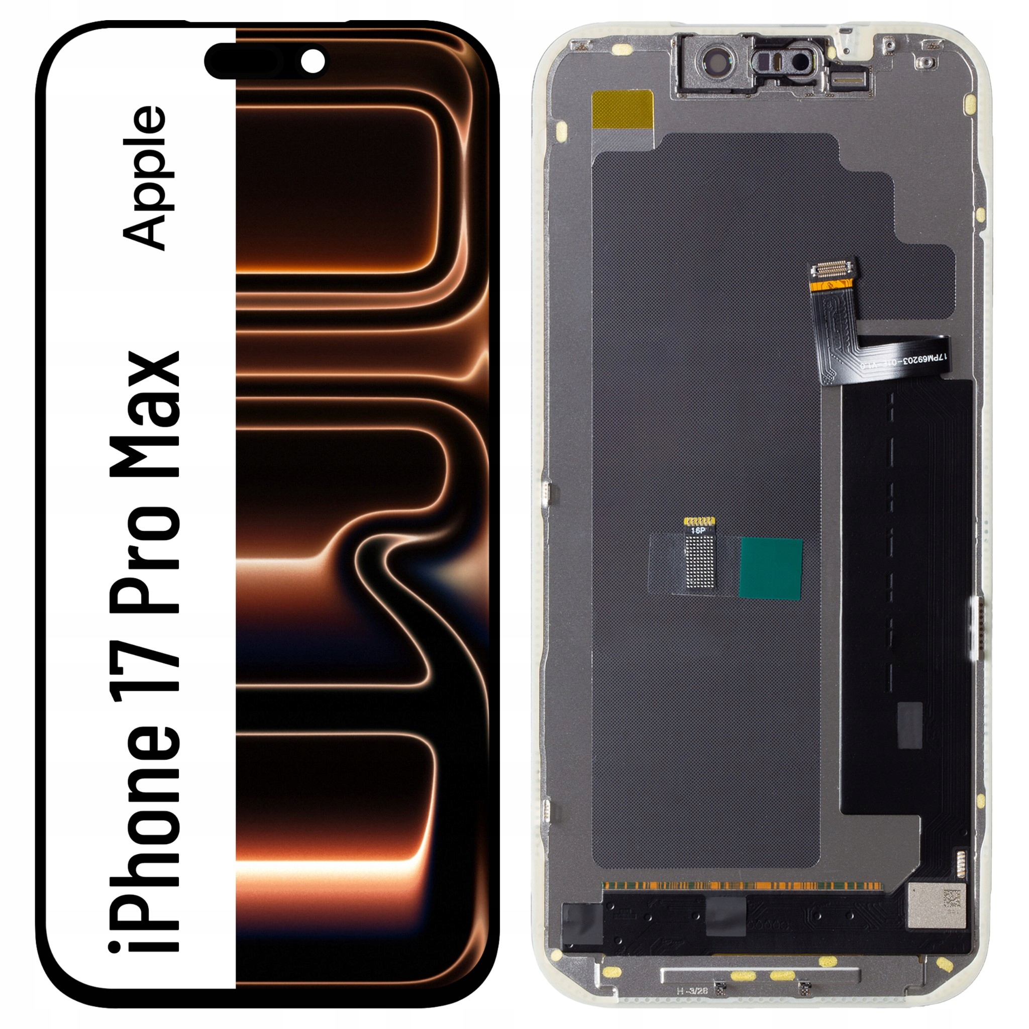 Amoled displej pro iPhone 17 Pro Max Display Vyměnitelný čip
