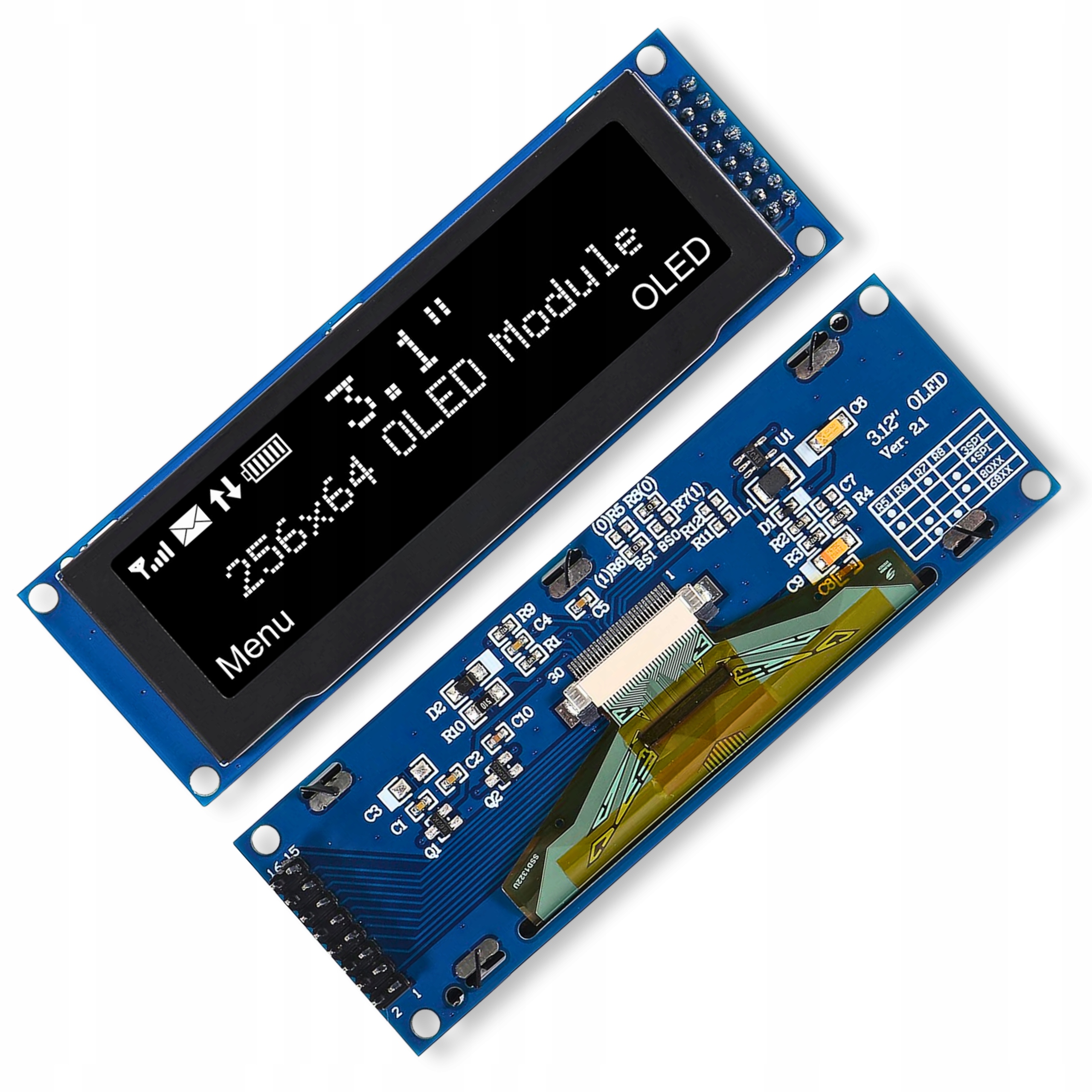 Wyświetlacz Mikrobot Biały 3.12 OLED SPI 3-5V SSD1322 256*64 do YoRadio