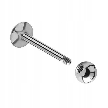 Tytanowy labret z kulką 1,2/6/3 Marka Arif