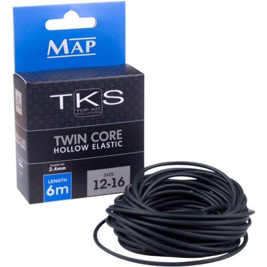 Amortyzator MAP TKS Twin Core Hollow Pole Elastic 2.4mm Black 6m