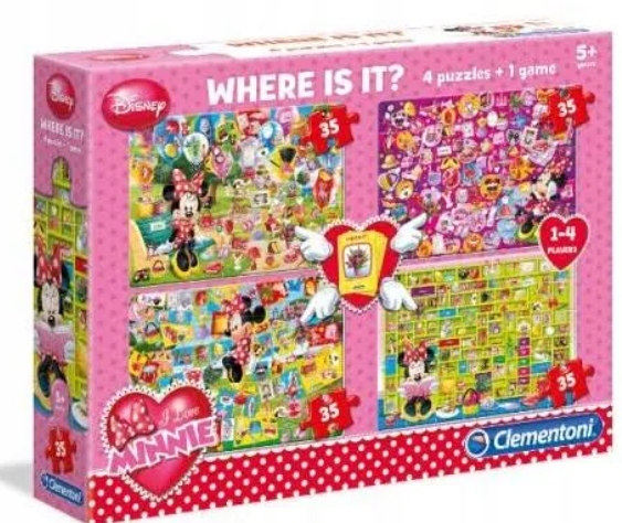 

Clementoni Puzzle 4IN1 12020 Gdzie Jest Minnie