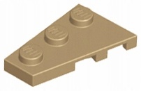 

Lego 43723 skrzydło lewe 3x2 c. piaskowy 1 szt N