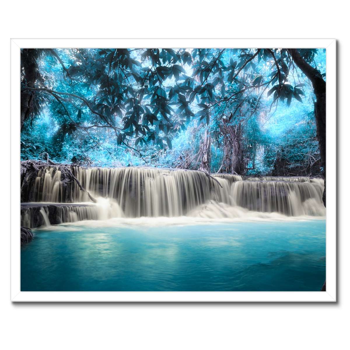 Plakáty v rámu 50x40 Tyrkysový vodopád
