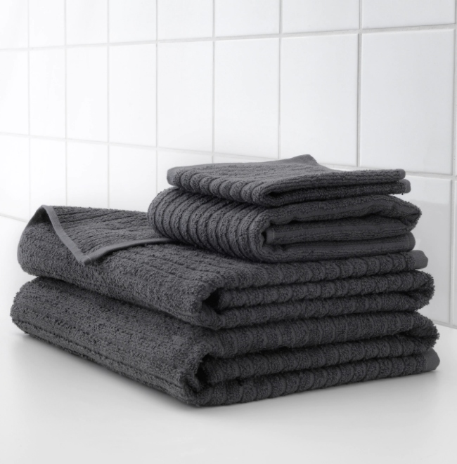 IKEA VÅGSJÖN RĘCZNIK 30X30 4SZT CIEMNOSZARY Kod producenta 403.536.22