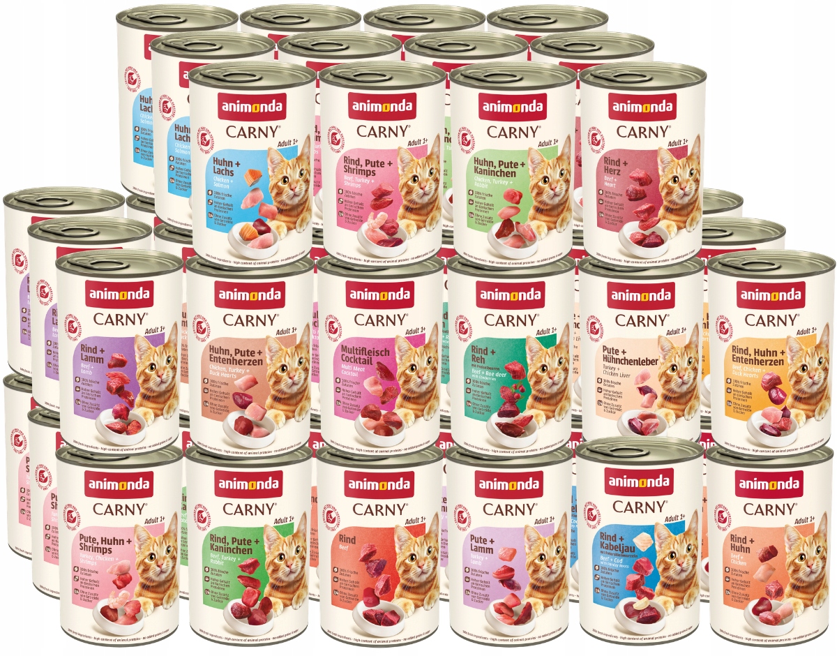Animonda Carny dla kota puszka Zestaw 48x400g – MIX podstawowych smaków