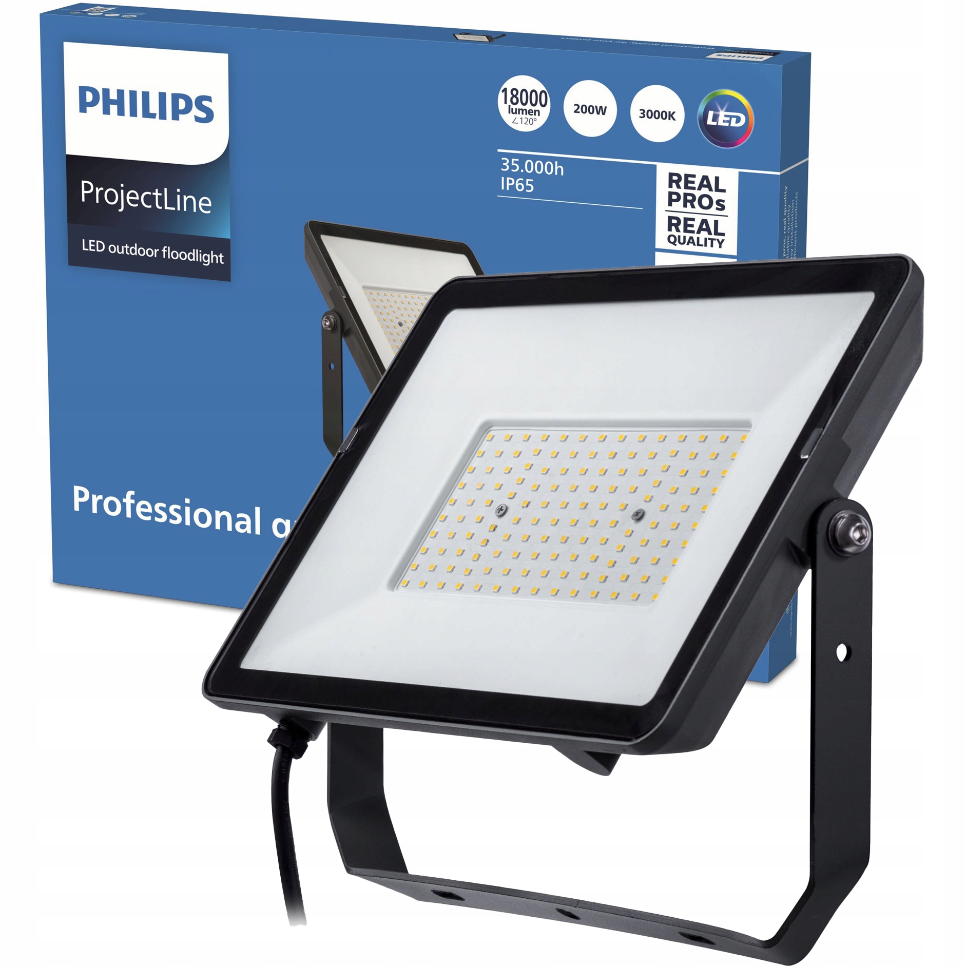 Led Reflektor Philips Lampa 200W 3000K IP65 Halogen Reflektor Projectline