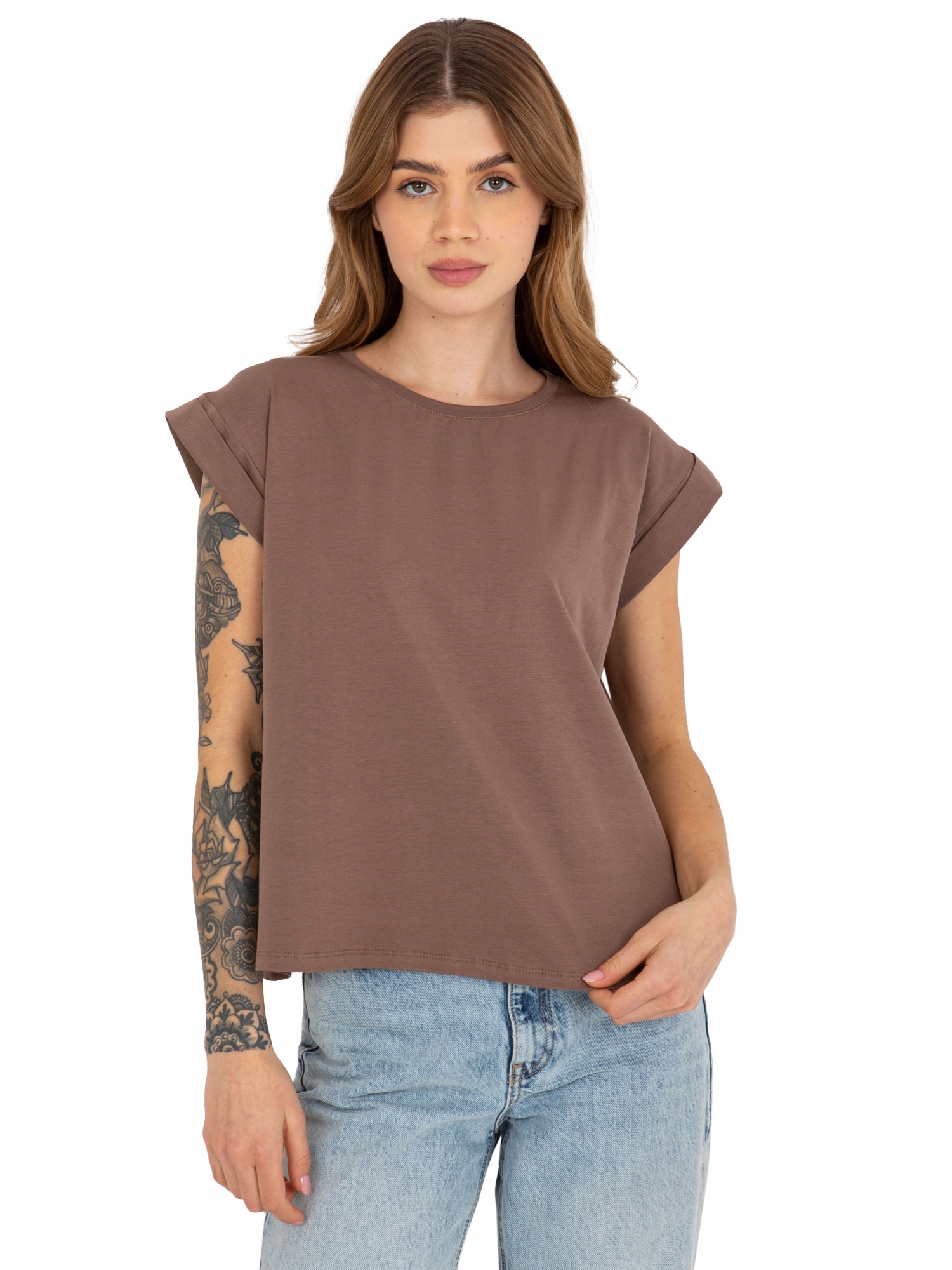 

Koszulka Damska T-shirt Bawełniana Gładka S