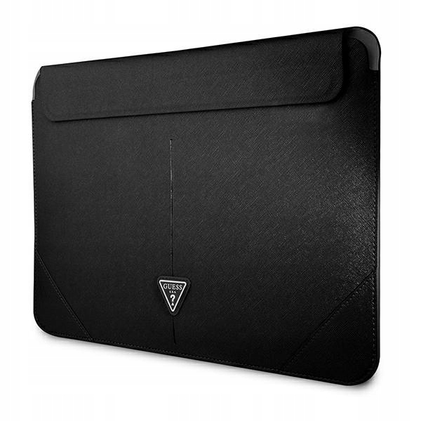 Guess Saffiano Triangle Logo Sleeve – Pouzdro na notebook 13" 14" (černé)