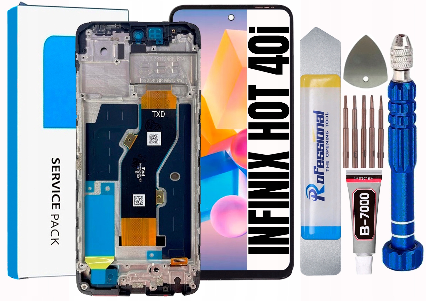 Displej Pro Infinix Hot 40i Originál LCD Rámeček
