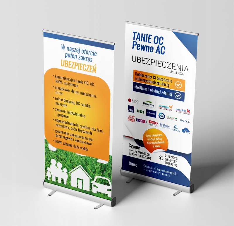 PROJEKT ROLL-UP STOJAK STAND POTYKACZ ŚCIANKA Marka inny