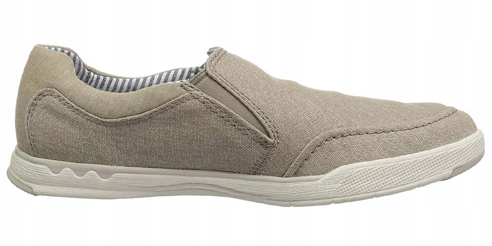 Pánské polobotky Clarks Step Isle Slip nazouvací béžové látkové lehké 40