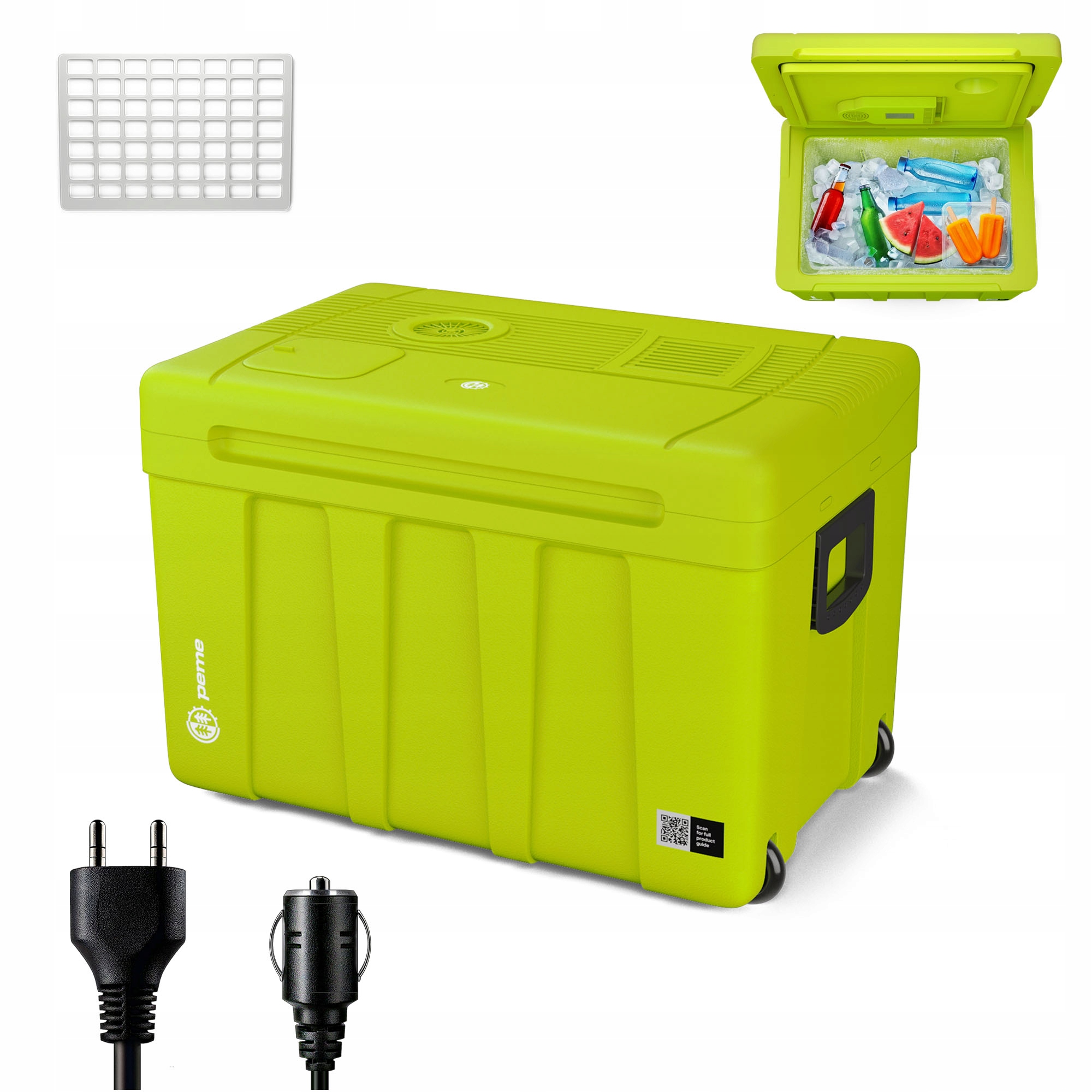 Lodówka turystyczna samochodowa Duża XL 50 230V 12V z funkcją grzania Peme