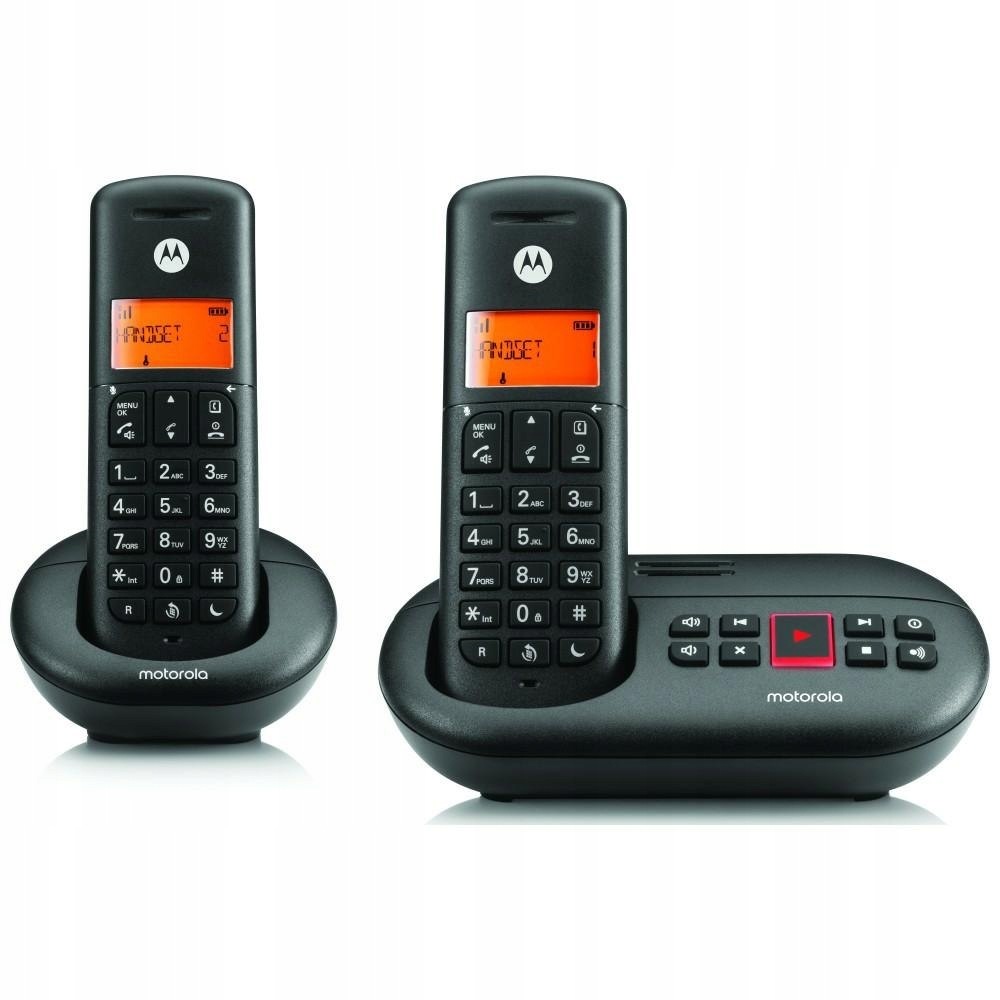 Bezdrátový stolní telefon sada 2 ks Motorola E212 černá