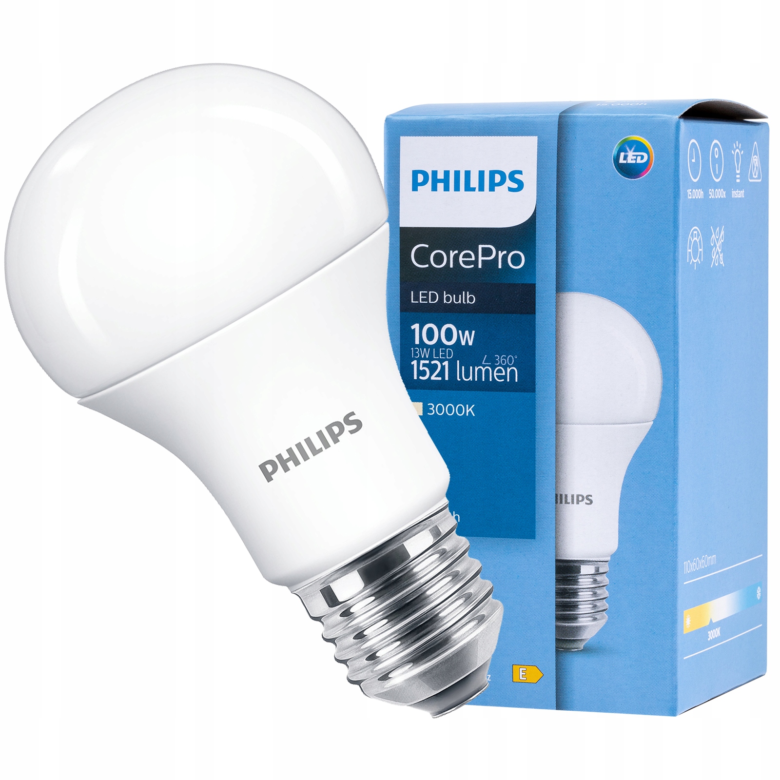 

Żarówka Led A60 E27 13W=100W 1521lm Philips 3000K