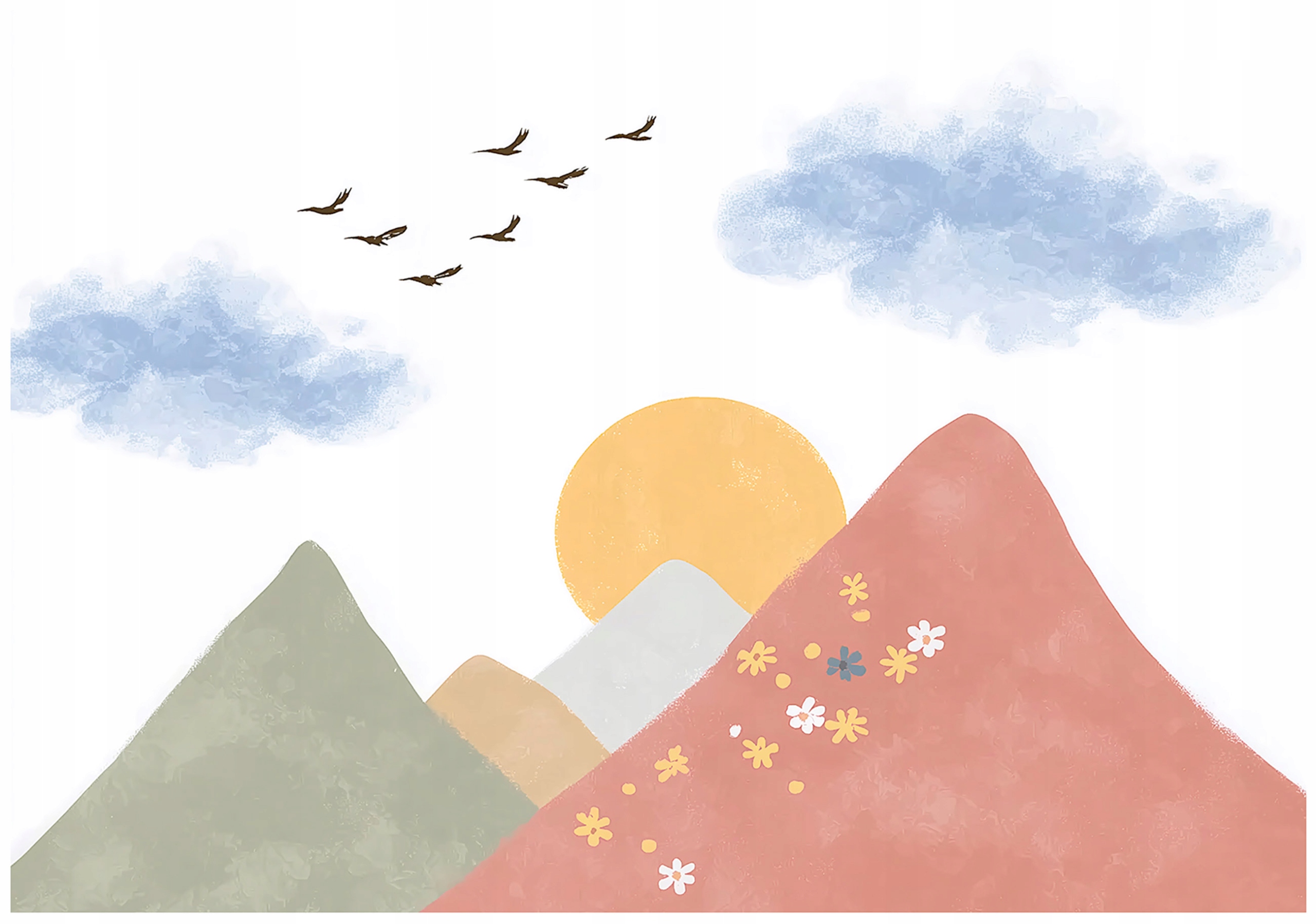 Fototapeta Pro Děti Dívky Chlapce Hory Dětská Tapeta 200x140