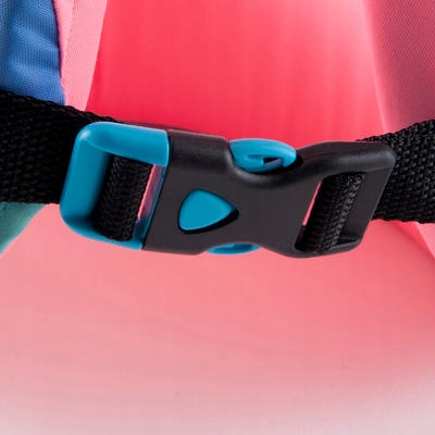 KAMIZELKA PŁYWACKA PIANKOWA SWIMVEST+ 25 - 35 KG Kolor dominujący odcienie niebieskiego