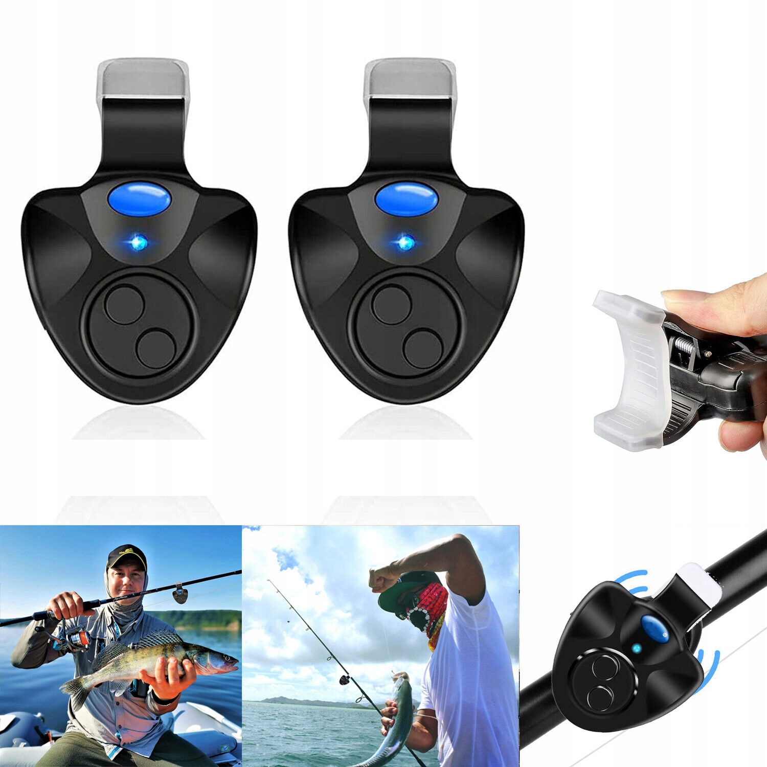 SYGNALIZATOR NA WĘDKE SZCZYTÓWKĘ DZWONEK+DIODA LED