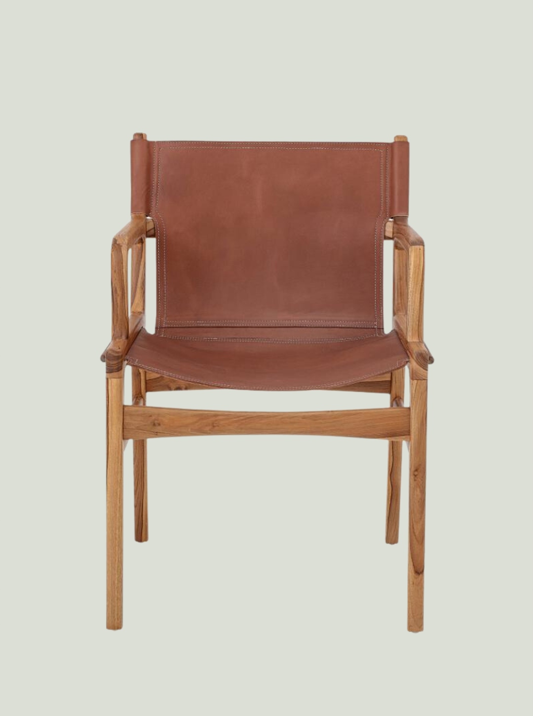 Křeslo Ollie Lounge, hnědé, kůže Bloomingville