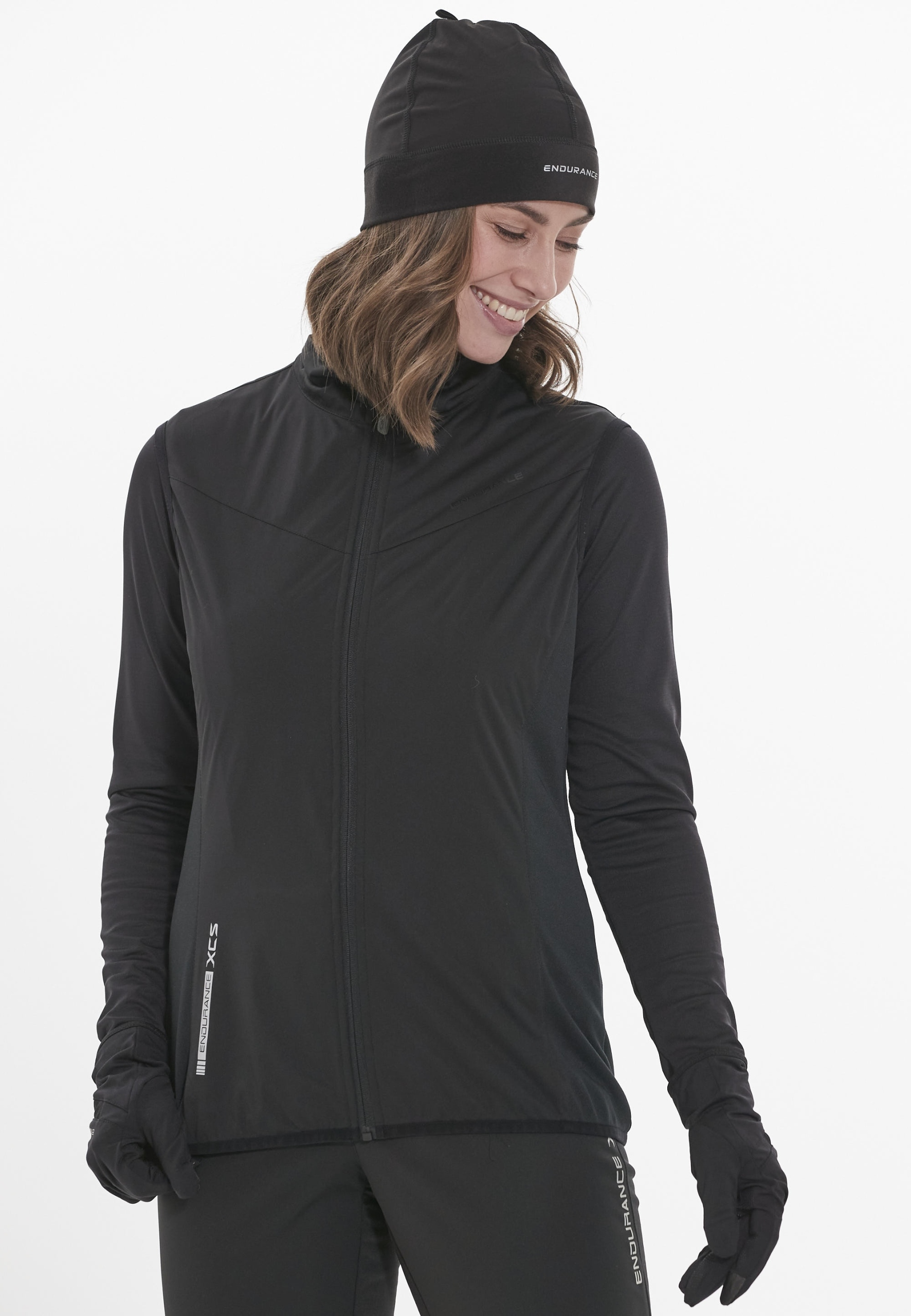 Dámská běžecká vesta Endurance Cilta Windblock Xcs černá 38