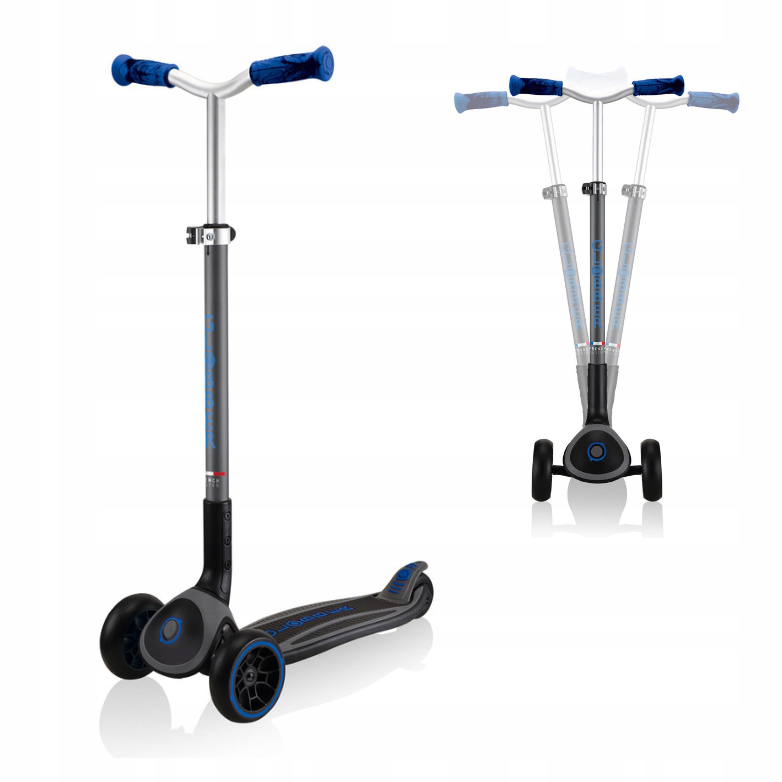 Bezpieczna hulajnoga dla dzieci nastolatków z regulacją Globber niebieska