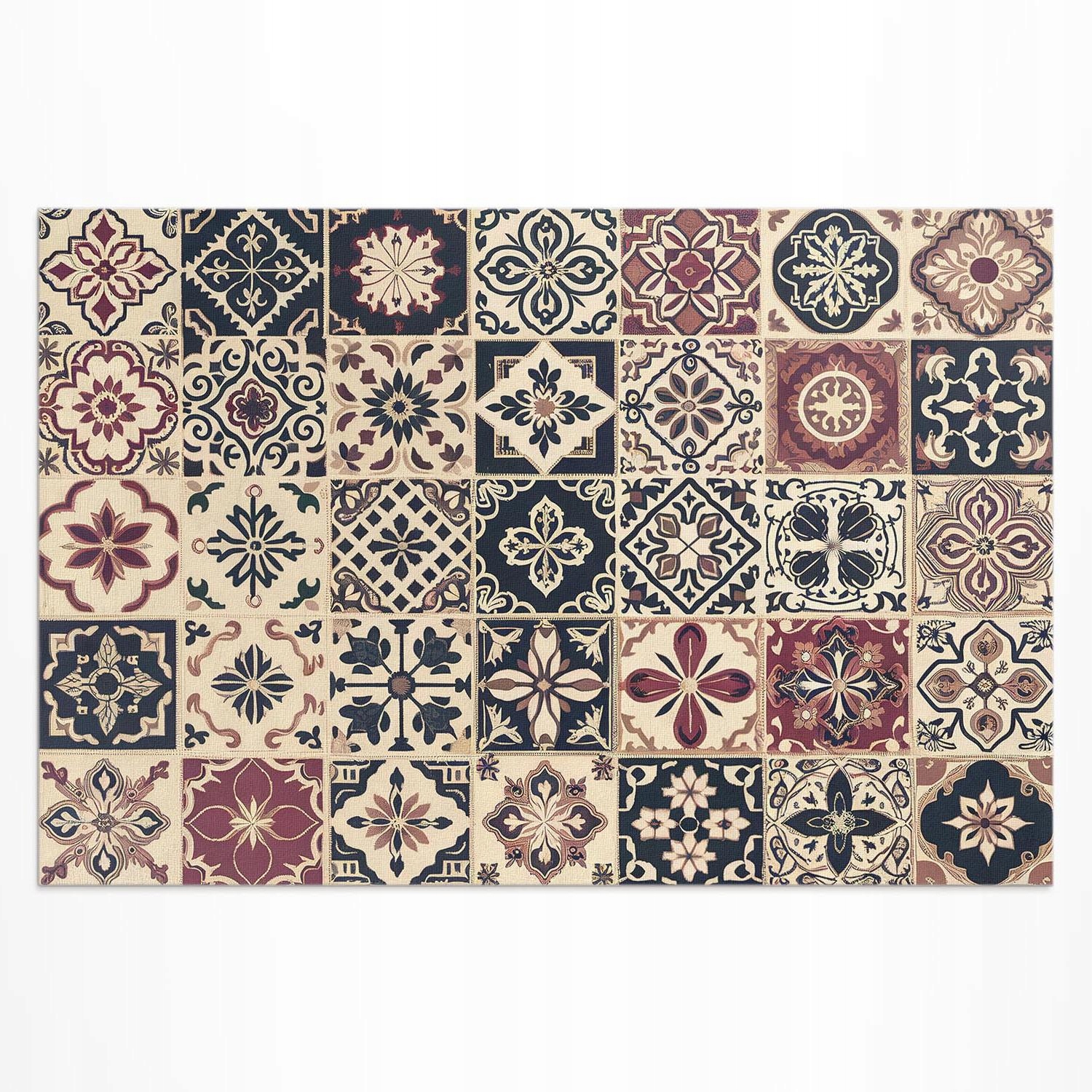 Vinylový Koberec Patio Staré vzorované mozaikové dlaždice ve stylu vintage 80x120 cm