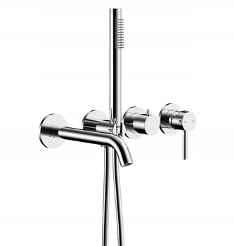 Kfa Podomietková Vaňová Súprava S 3-OTVOROVOU Batériou, 2-FUNKČNÁ, Chrómová