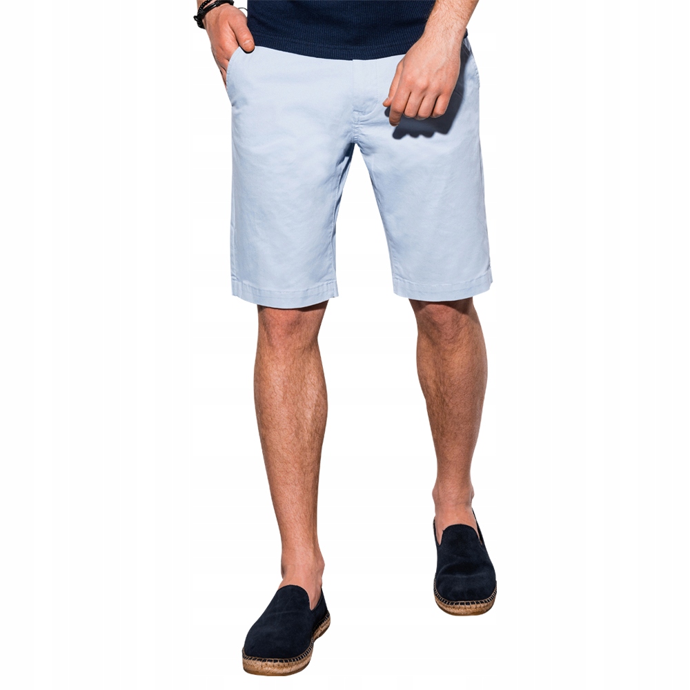 

Krótkie spodenki męskie casual W243 błękitne XL